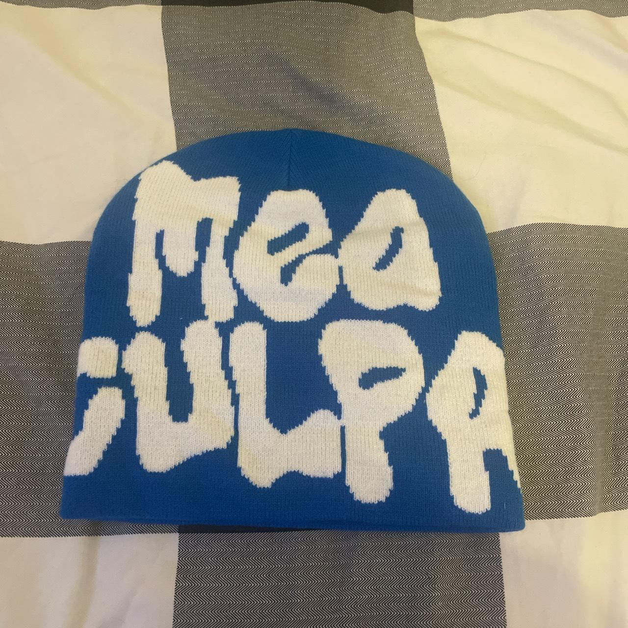 Blue mea gulpa beanie brand new never worn - Depop