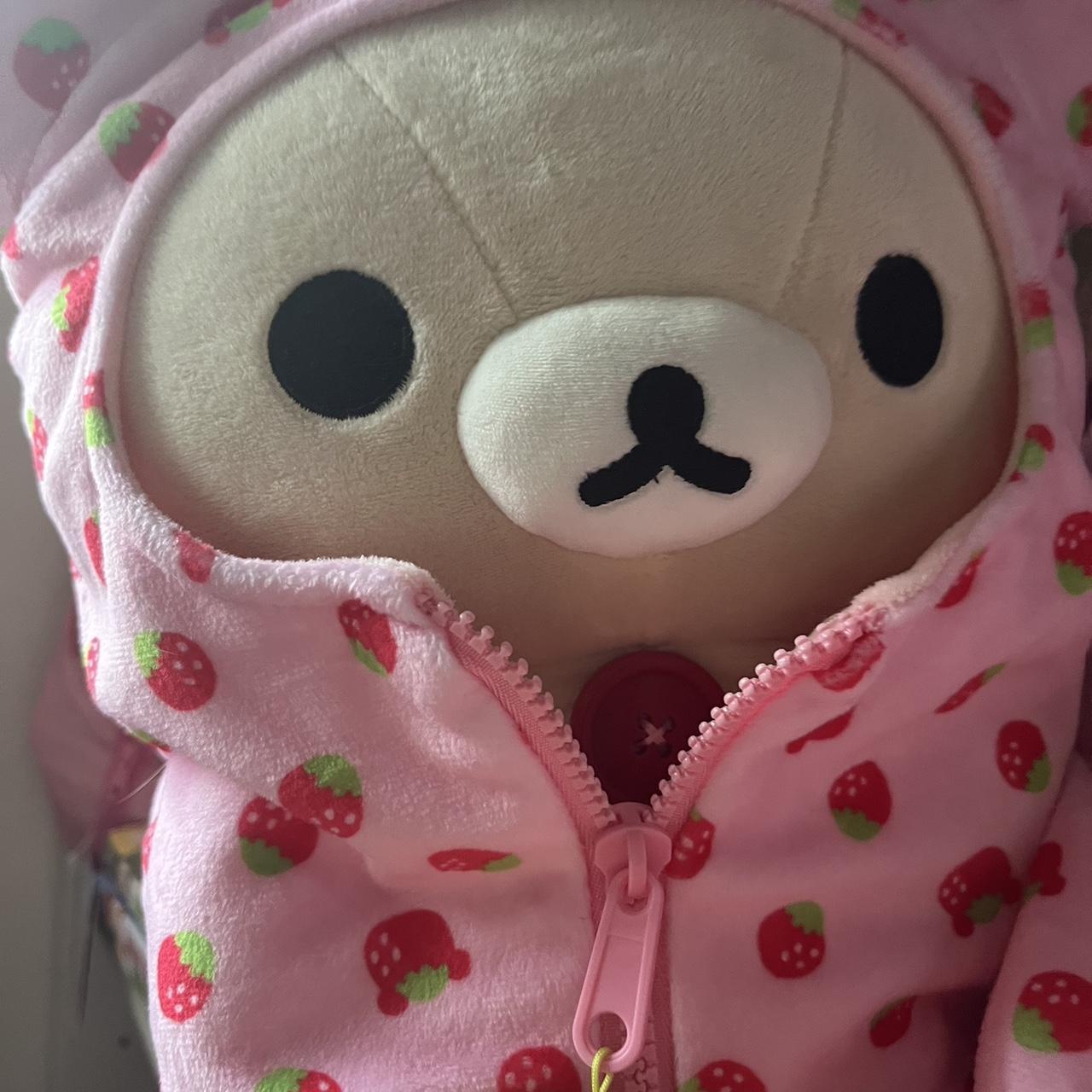Rilakkuma Korilakkuma strawberry sleeping bag plush!... Depop