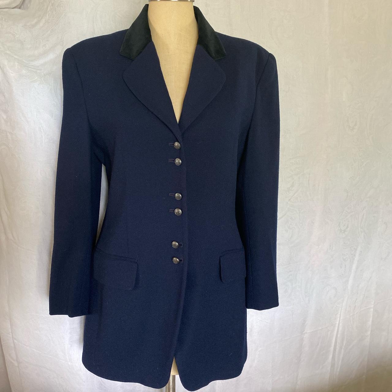 Jones New York Women's Navy and Black Jacket | Depop