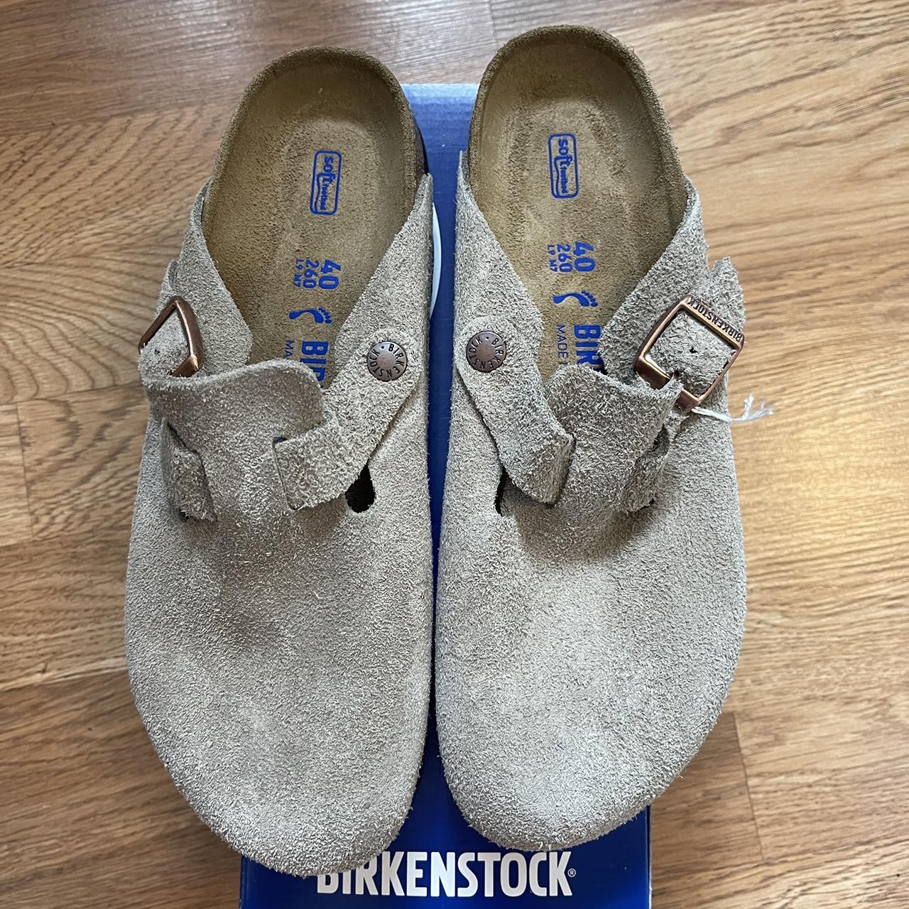 birkenstock boston clog taupe