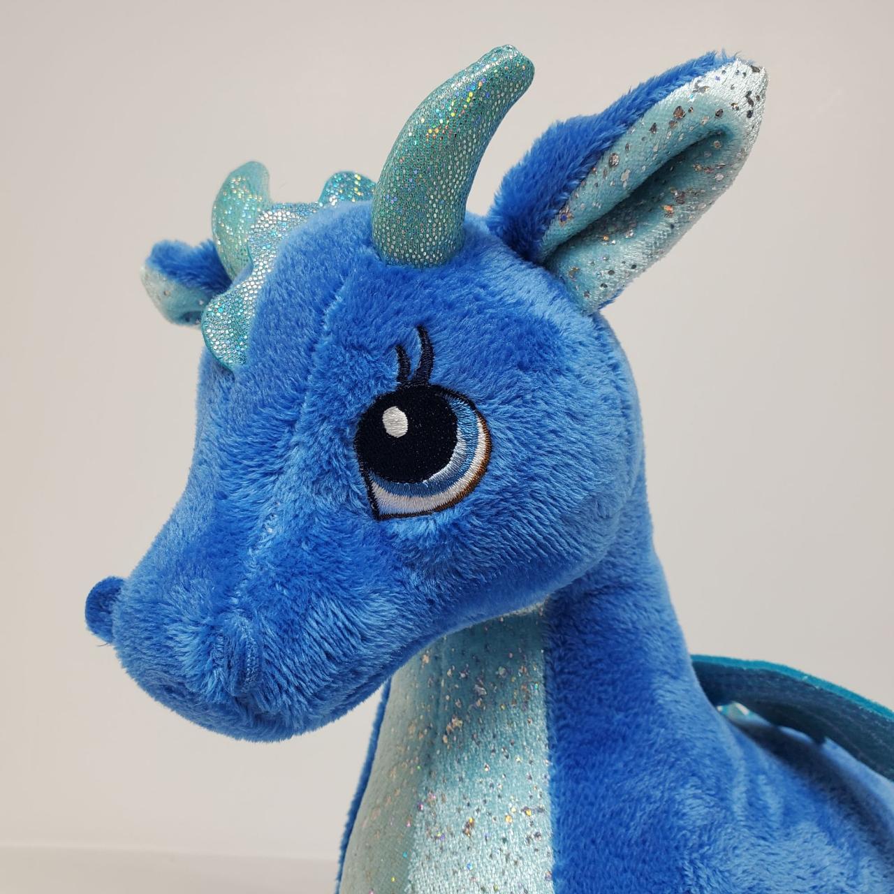 Sparkle Tales Indigo 12 Inch Blue Dragon Plush - Depop