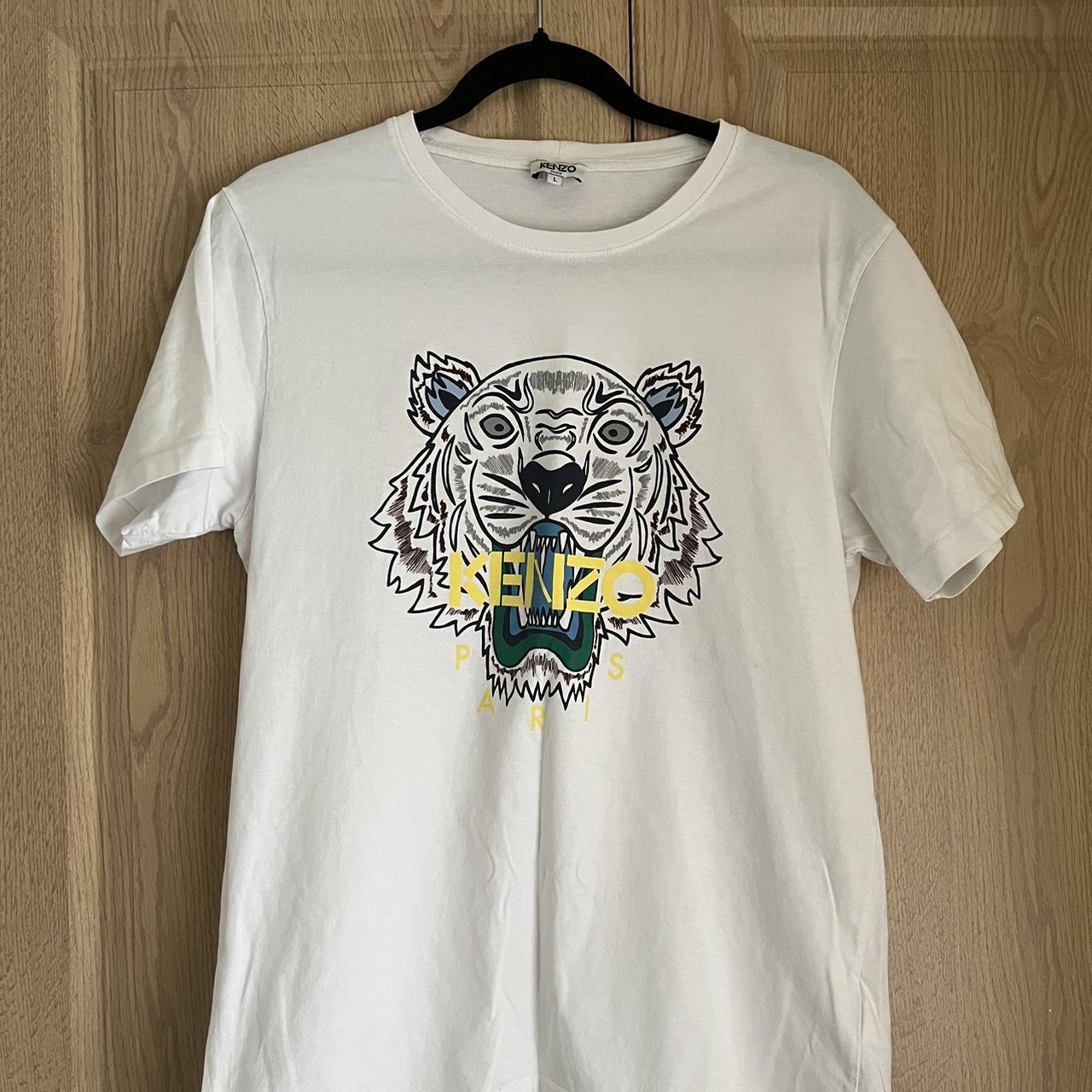 Kenzo white T shirt Condition Used but in good. Depop