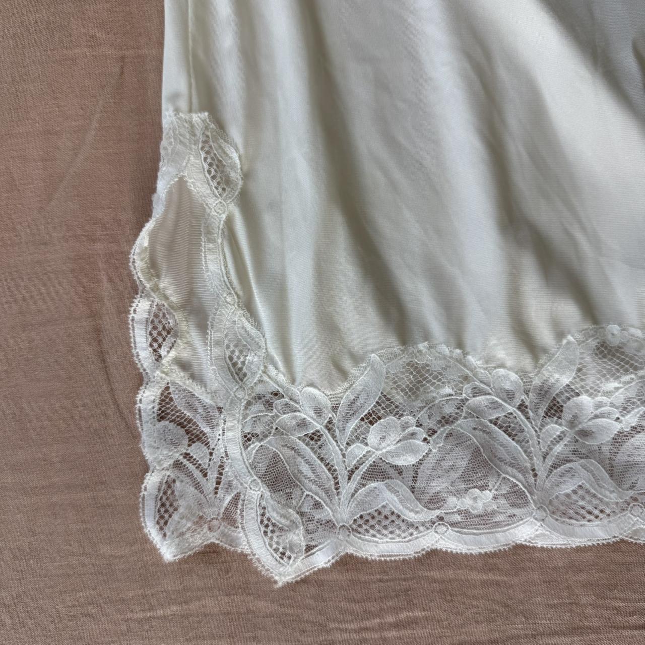 Women's Skirt - White - S – Vintage White lace tr… - image 3