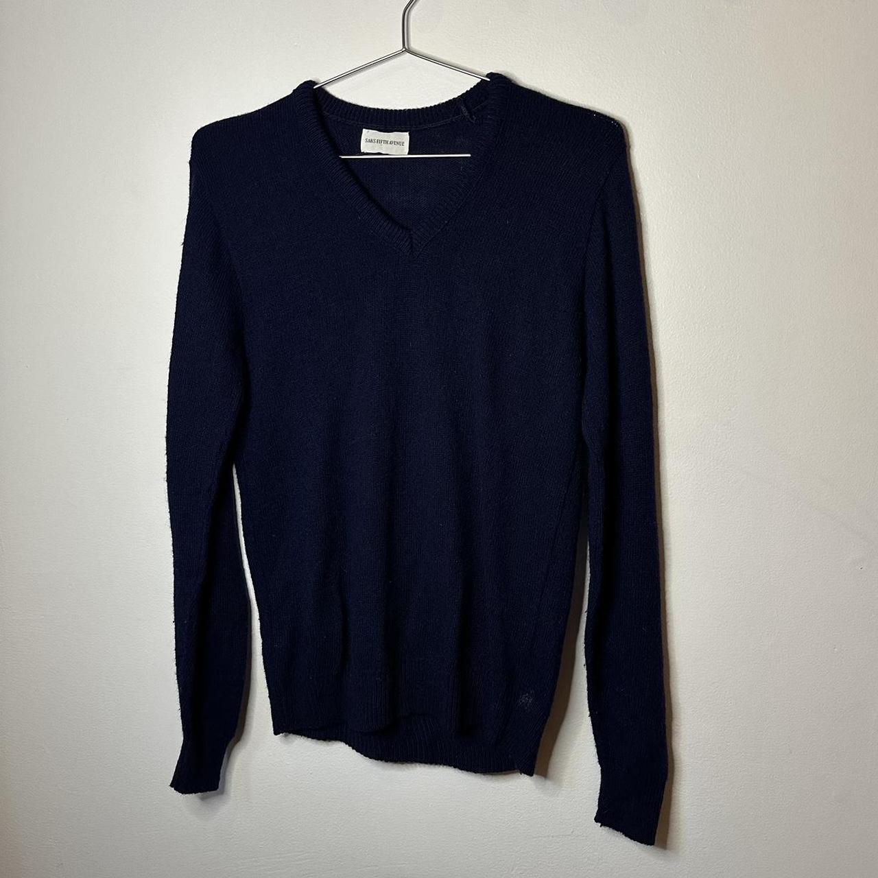 Saks popular Fifth Ave Cashmere Navy Sweater Small