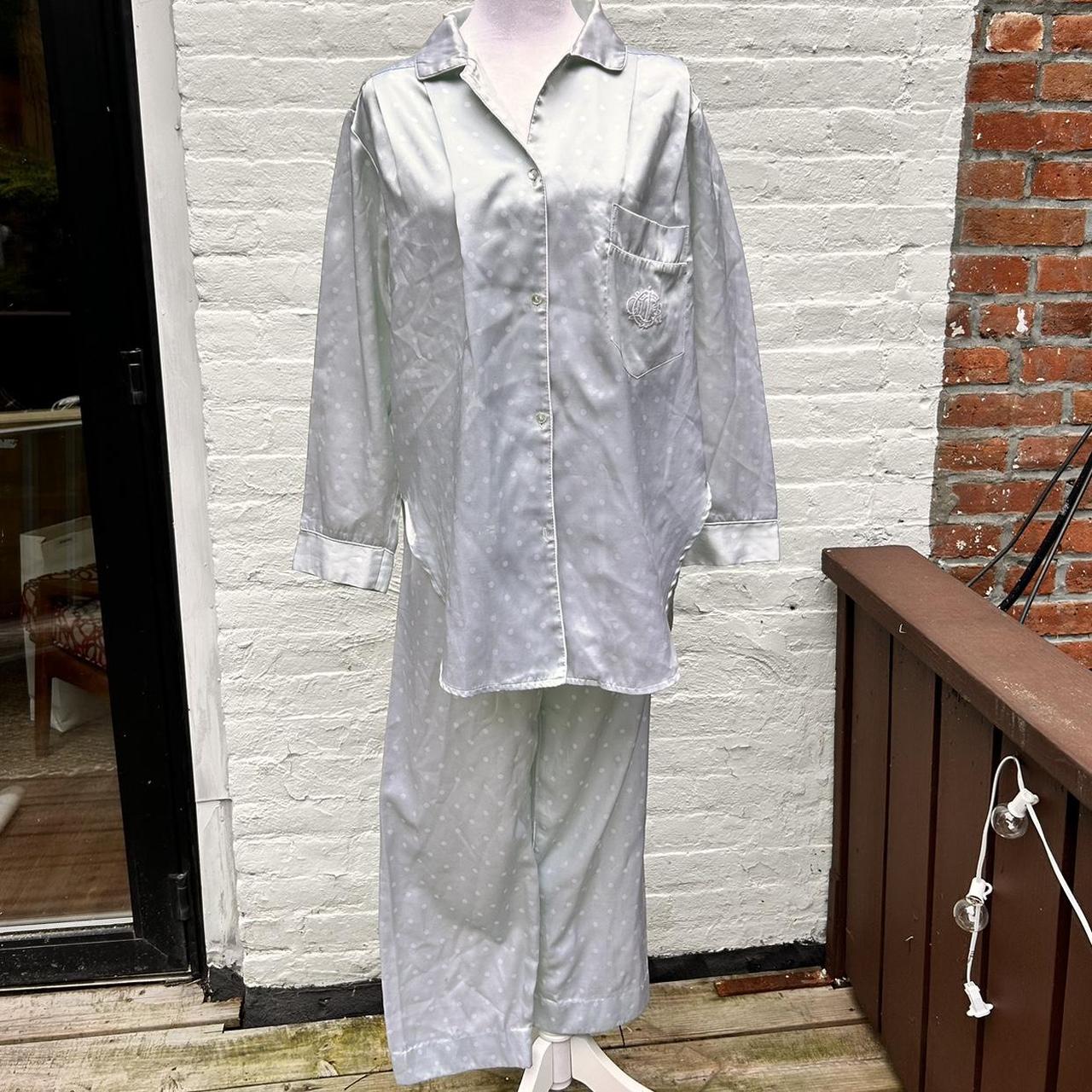 Vintage Dior light blue popular button down pajama top