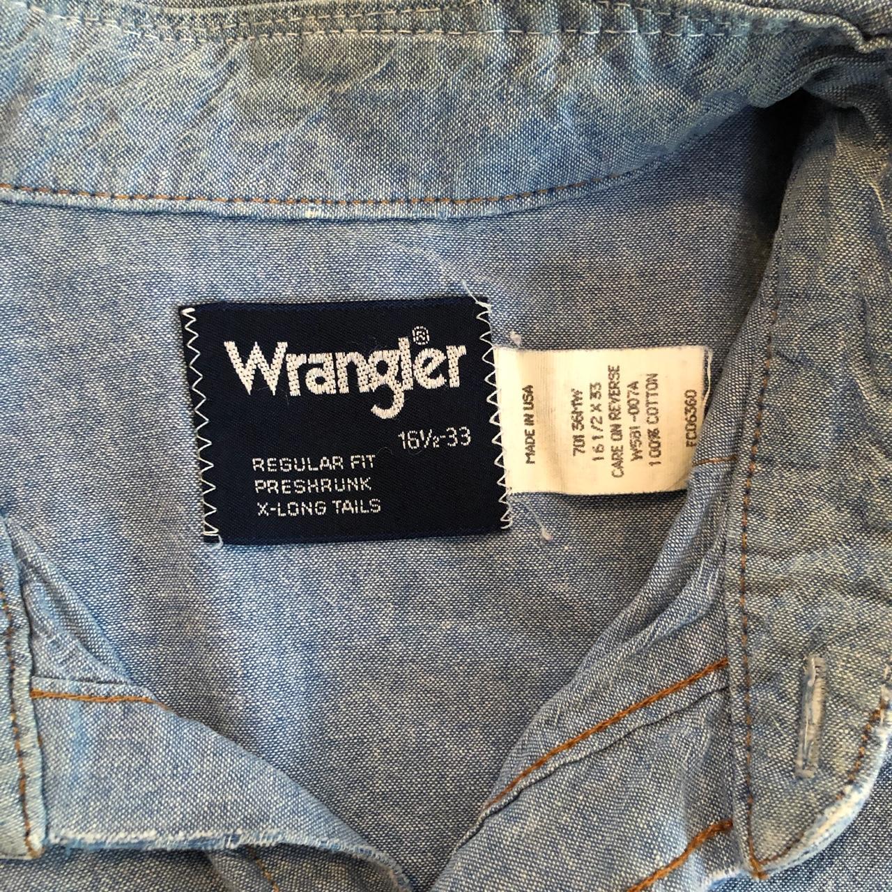 Wrangler Men's Blue Shirt | Depop