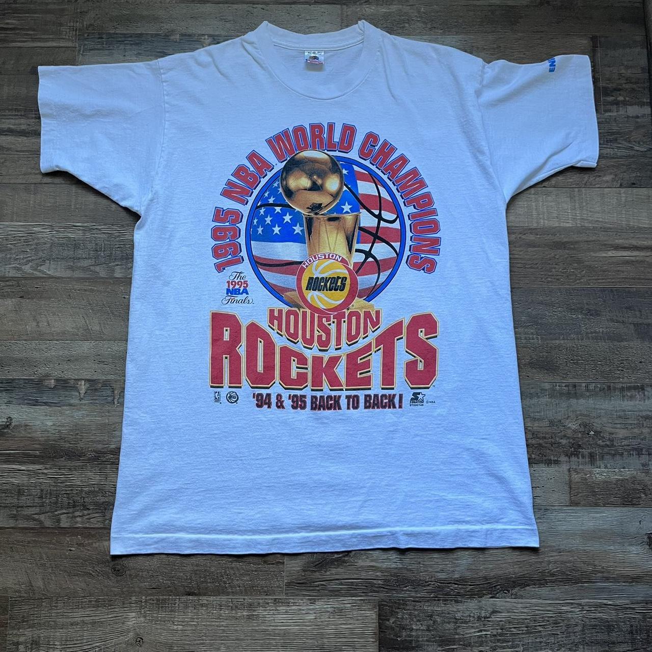 Vintage 1995 Houston Rockets Back To Back NBA... Depop