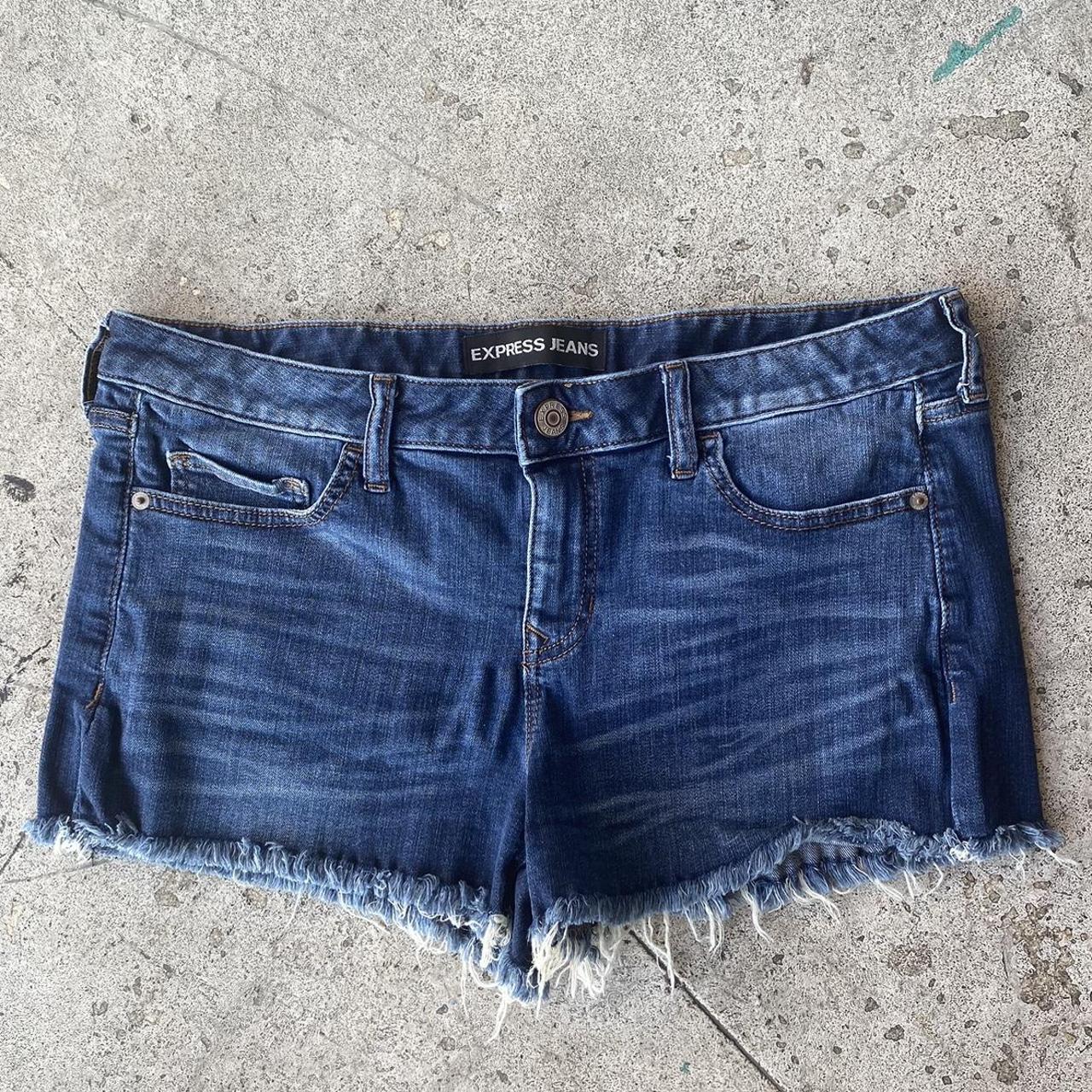 Express Women's Blue Shorts Depop