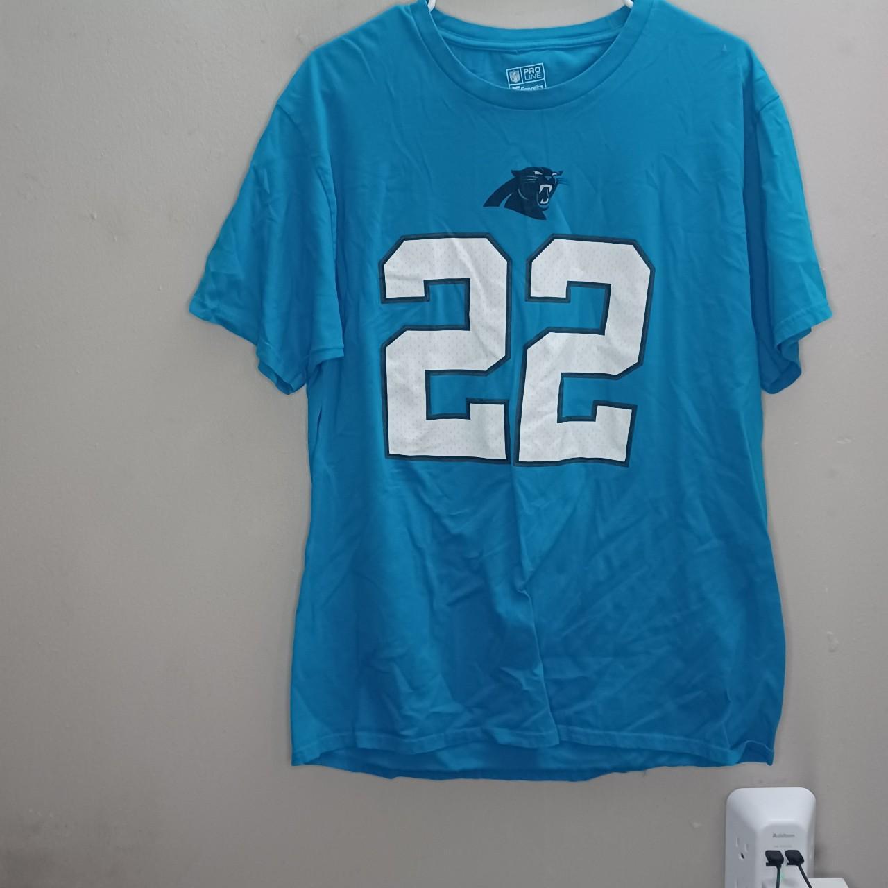 Carolina Panthers Shirt Mens Large Blue NFL Football Christian McCaffrey  NEW