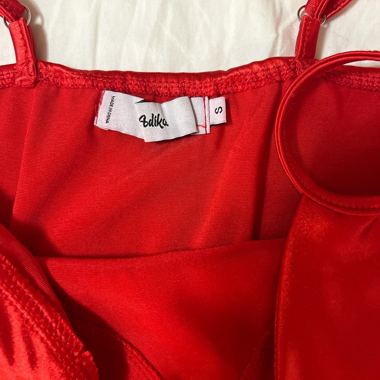 Bright red adika body suit! Size small Fabric got... - Depop