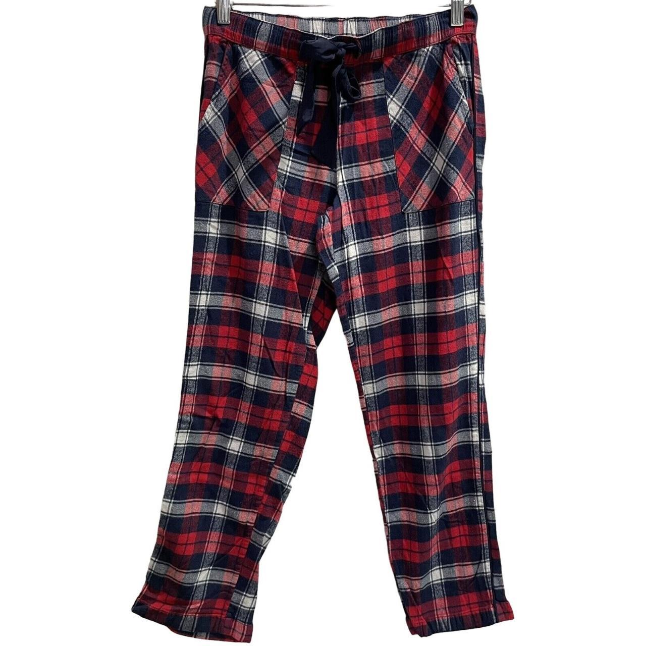 Aerie Pajama Pants Flannel Cotton Bottoms Red Blue... - Depop