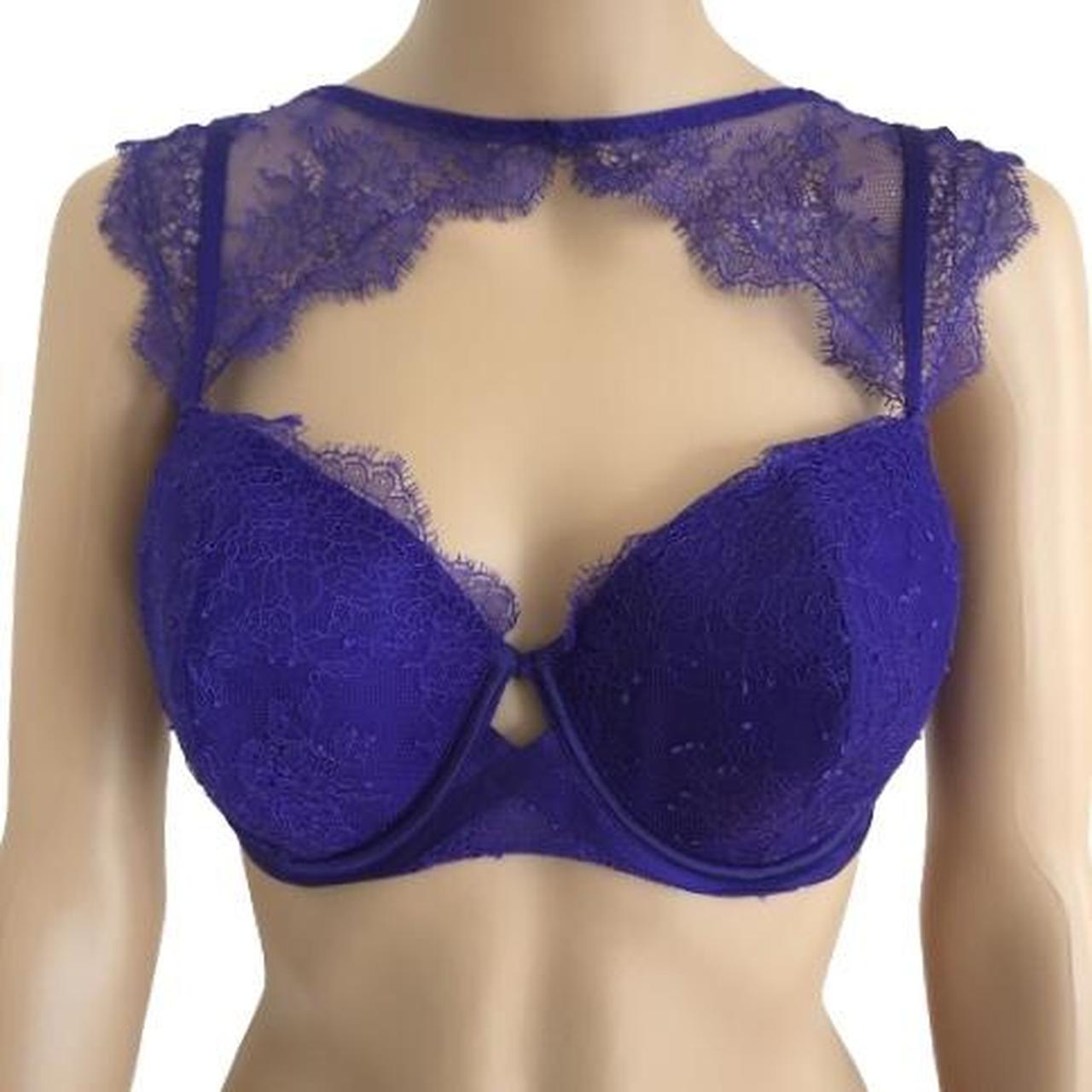 Dreamy blue lace bra by Victoria's Secret. Very Sexy - Depop