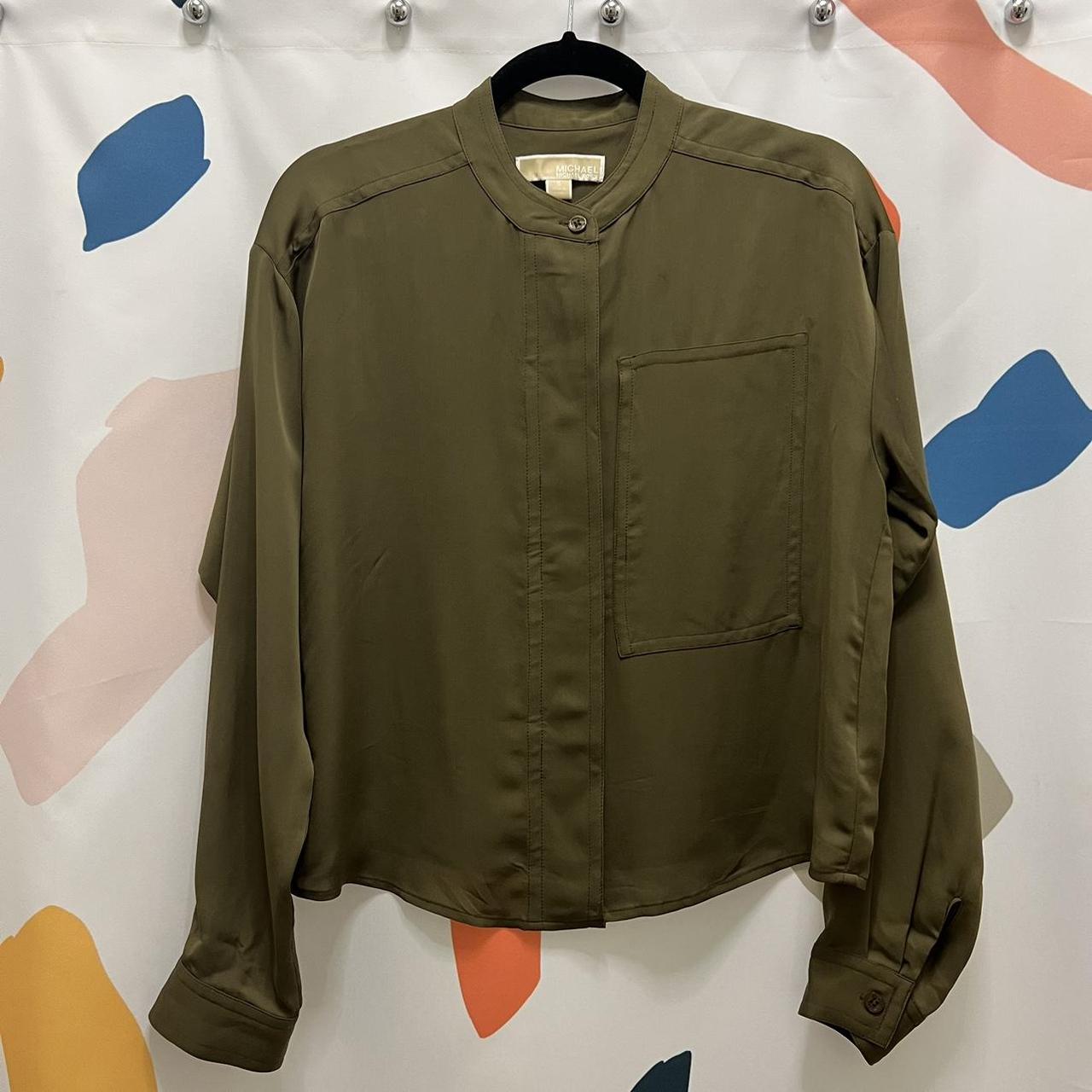 MICHAEL Michael Kors blouse 100 silk Mandarin. Depop