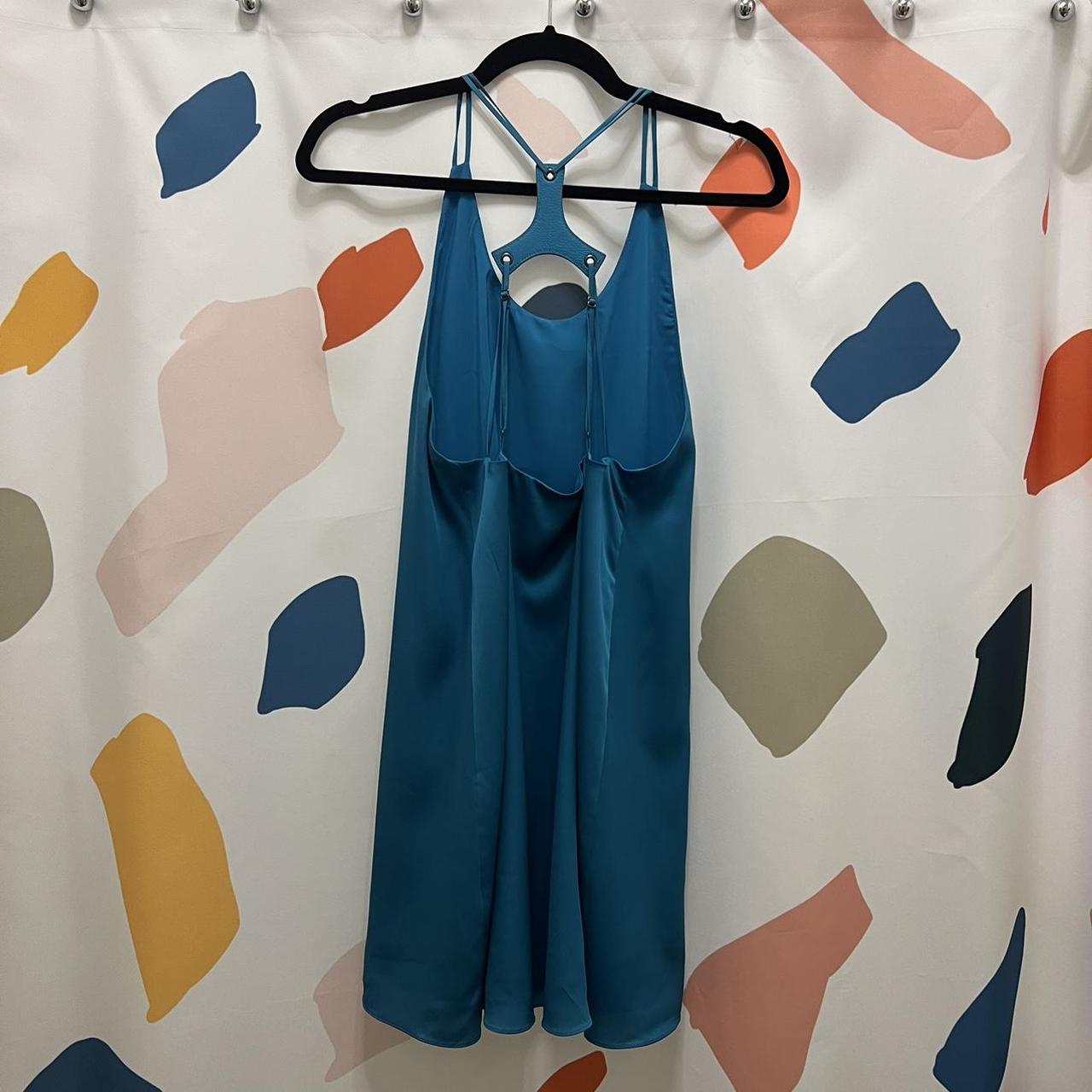 alice + olivia Women's Blue Dress | Depop