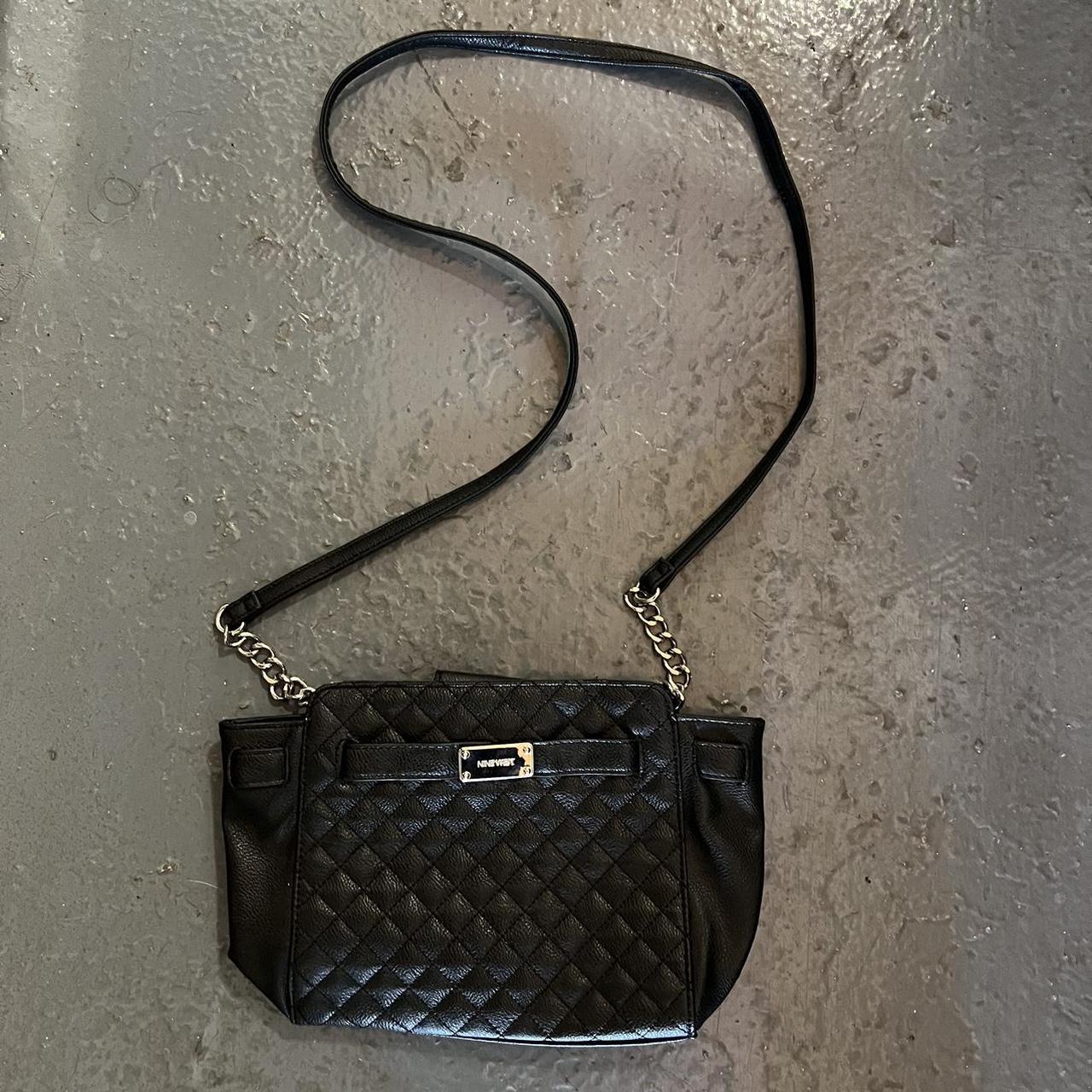 Nine West Women's Crossbody bags - Black – NINE WEST black pleather quilted purse Crossbody …