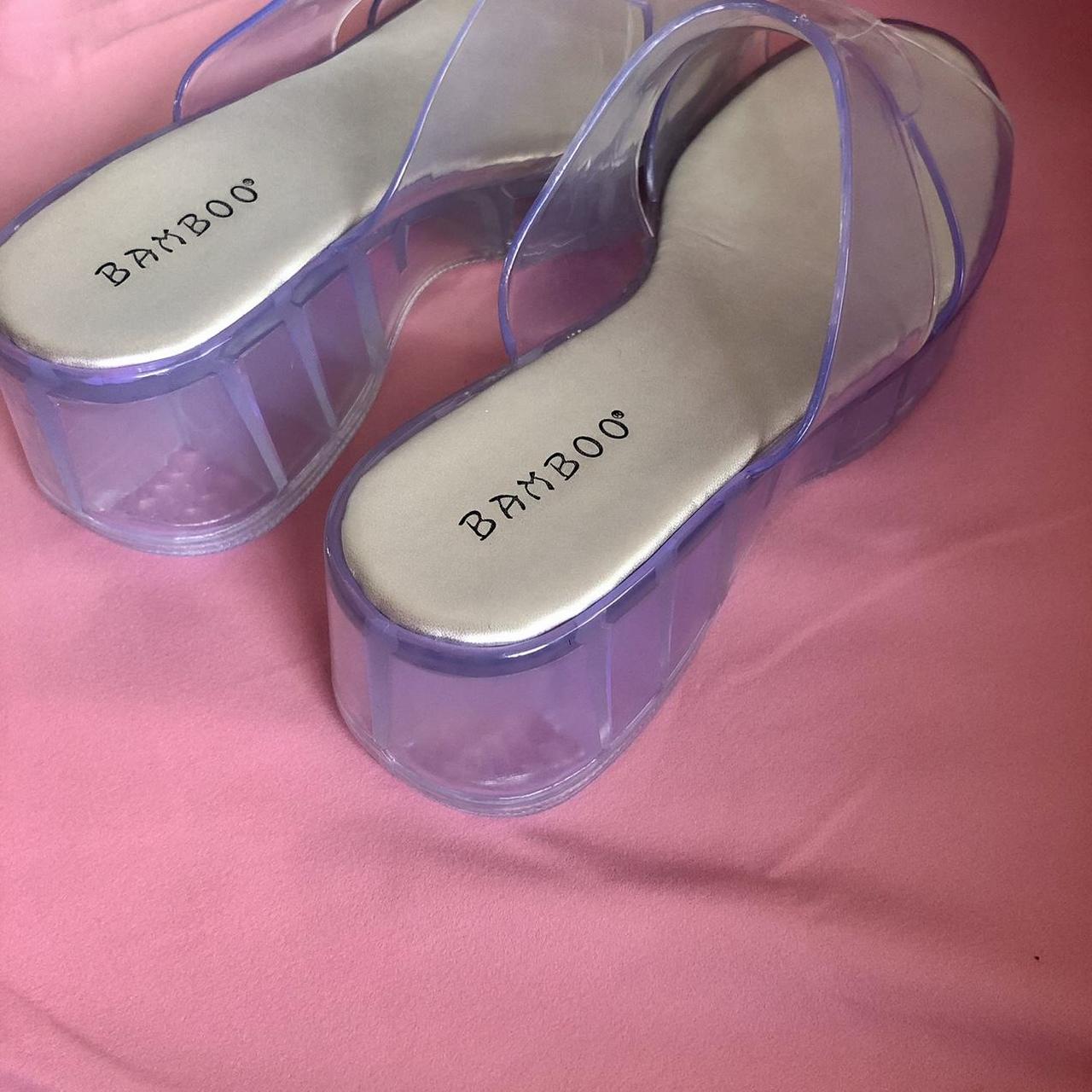 Clear jelly women s shoes brand Bamboo new Size 8 Depop