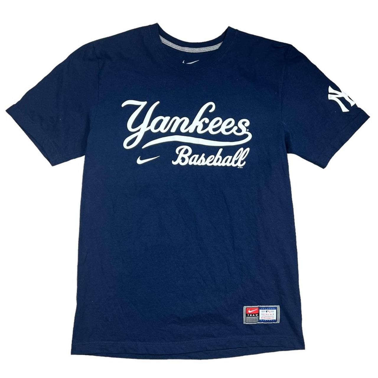 Blue Nike MLB New York Yankees Short Sleeve T-Shirt