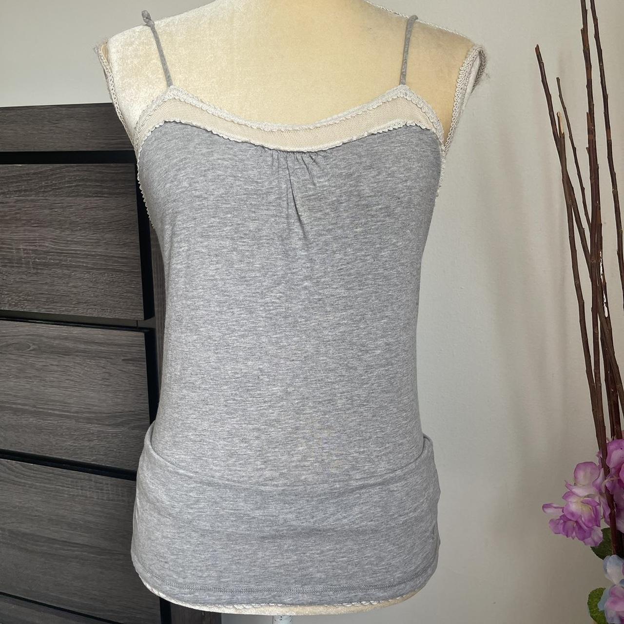 Y2k American eagle grey lace tank top Vintage... Depop