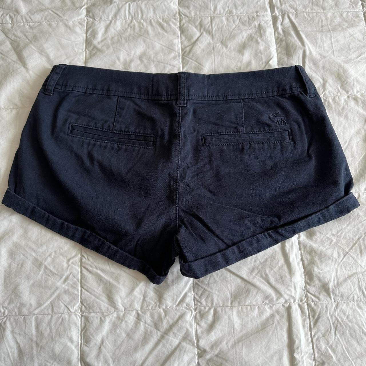 Women's Navy and Blue Shorts | Depop