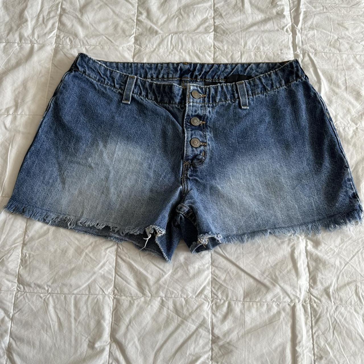 Women S Navy And Blue Shorts Depop   P0 