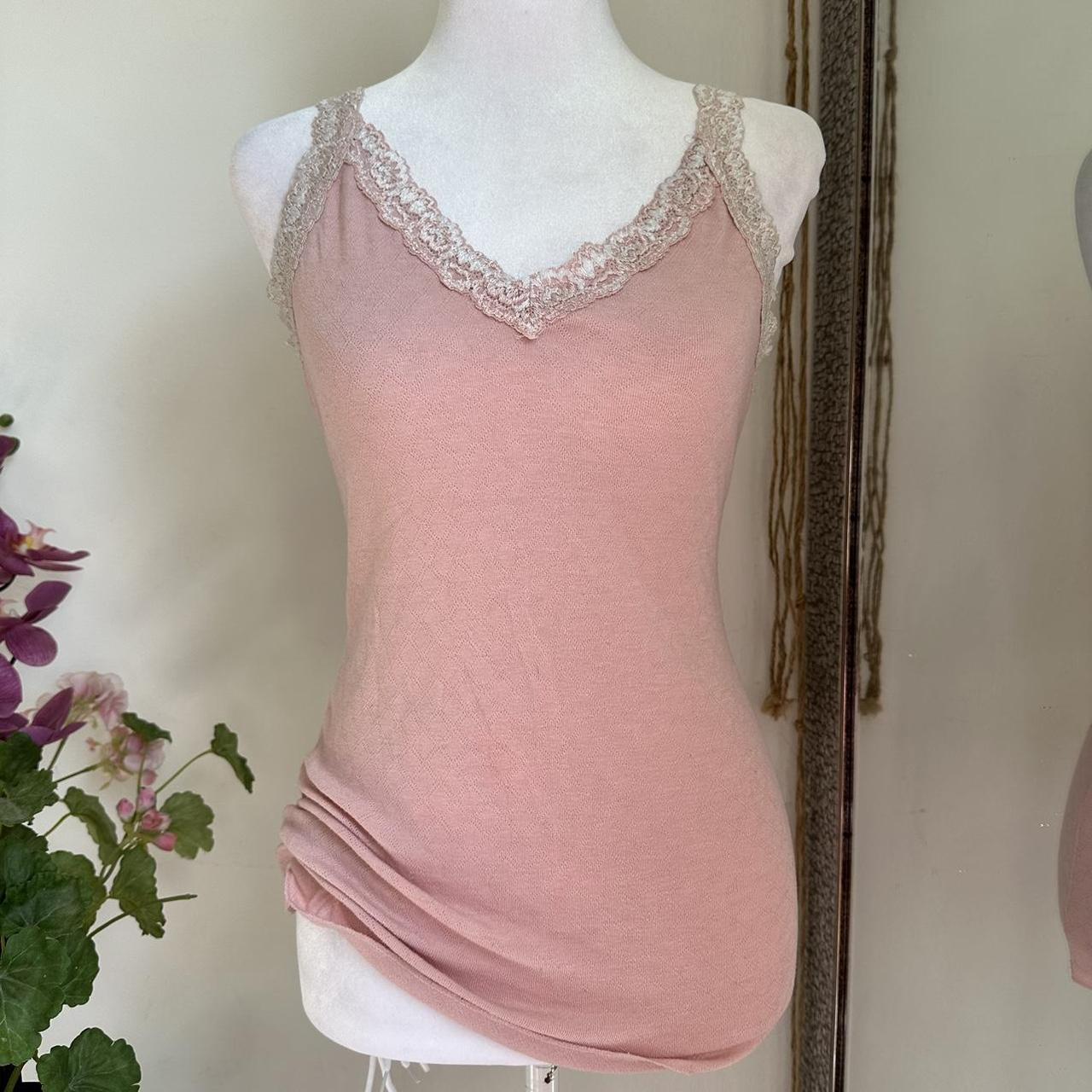 Y2k Pink Lace Tank Top Vintage Ballerina Lace Top Depop 9732