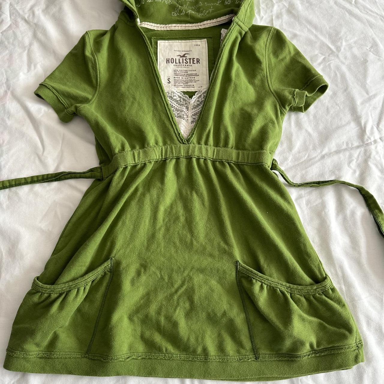 Y2k Hollister green babydoll top 2000s Hollister... - Depop