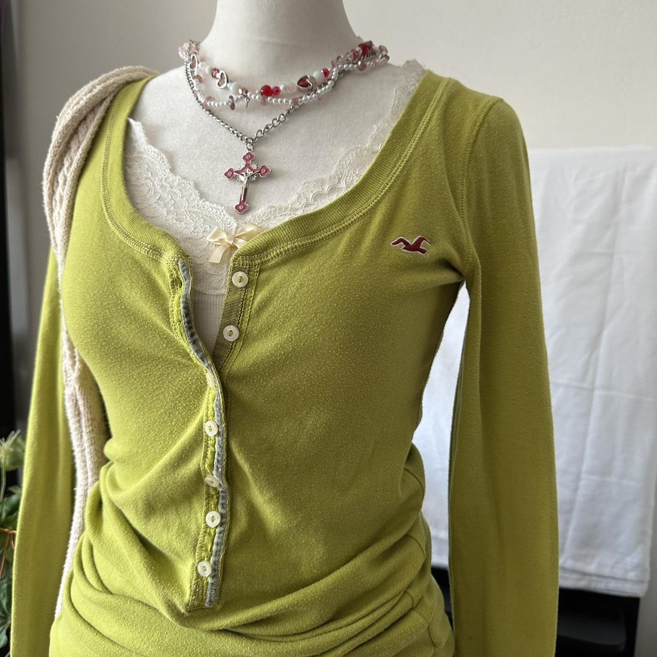 Vintage 2000s Hollister henley long sleeve Depop