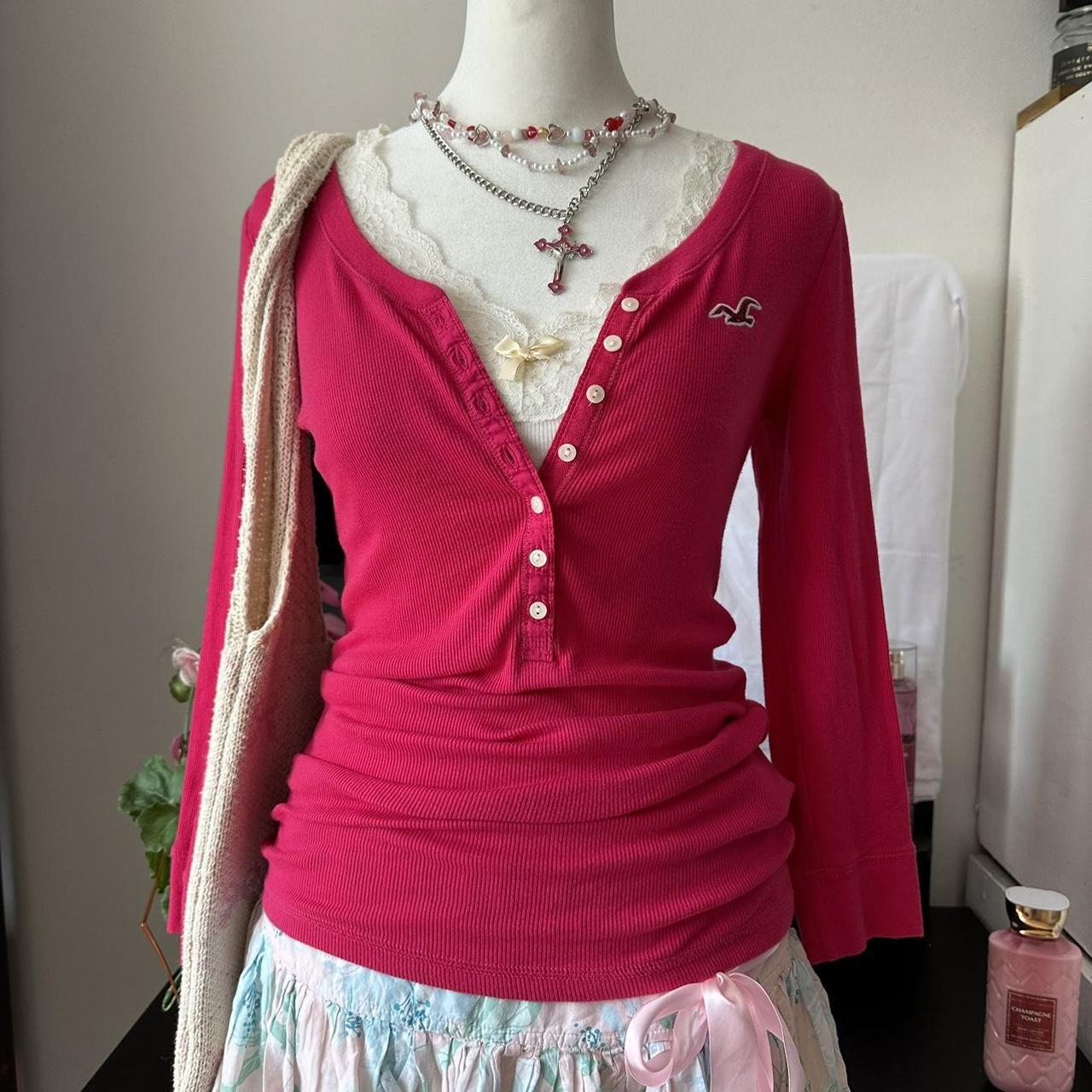 long sleeve Henley from Hollister top Depop