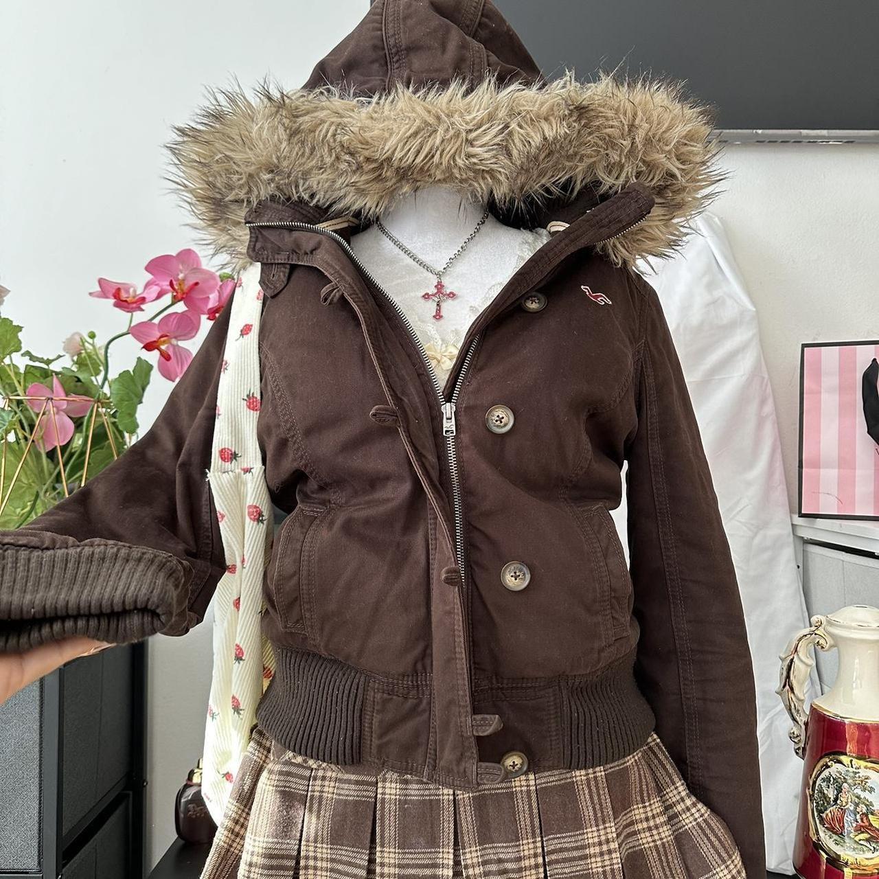 Faux Fur Hollister Zip Up Hoodies Women's Hollister Faux Fur