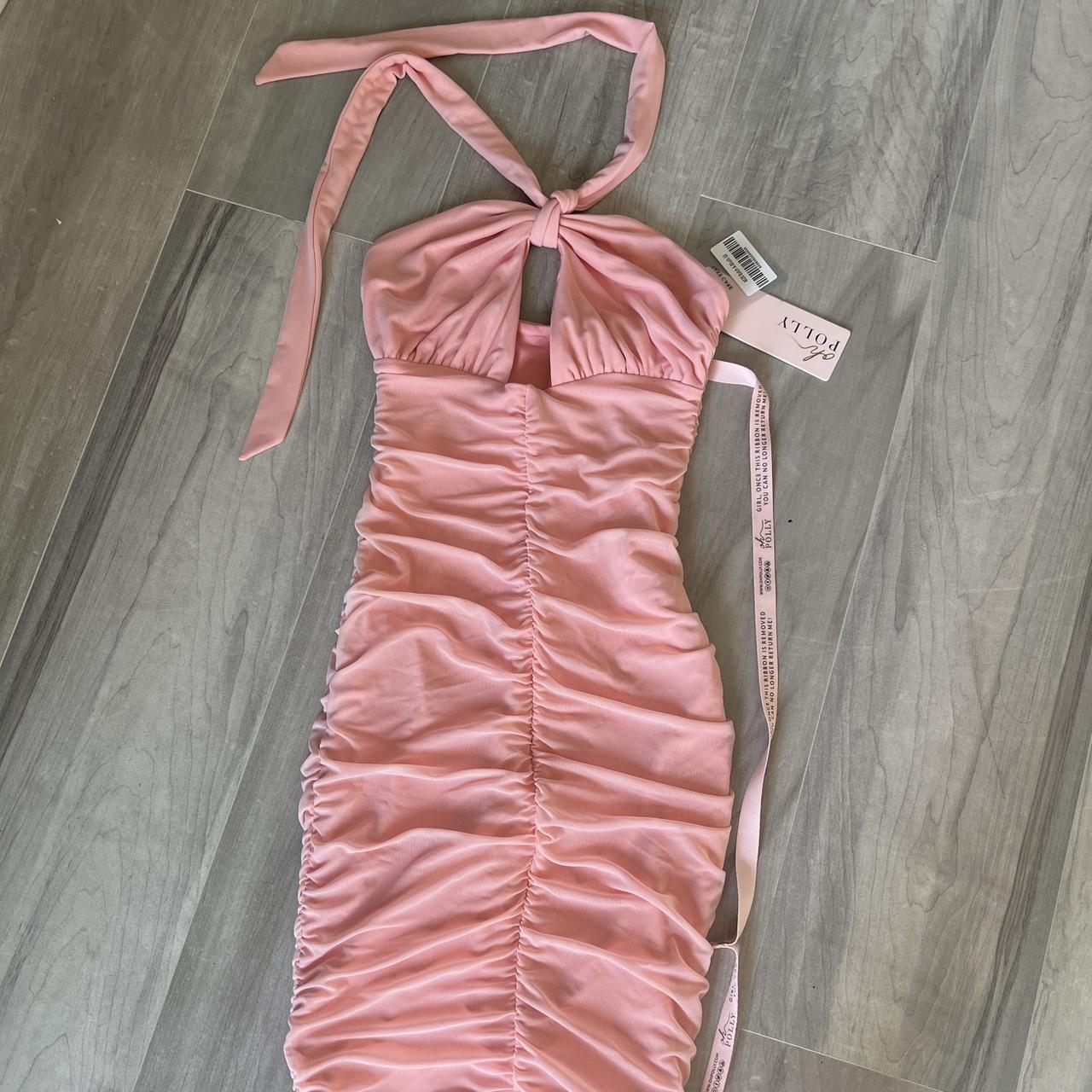Oh Polly Women's Pink Dress Depop