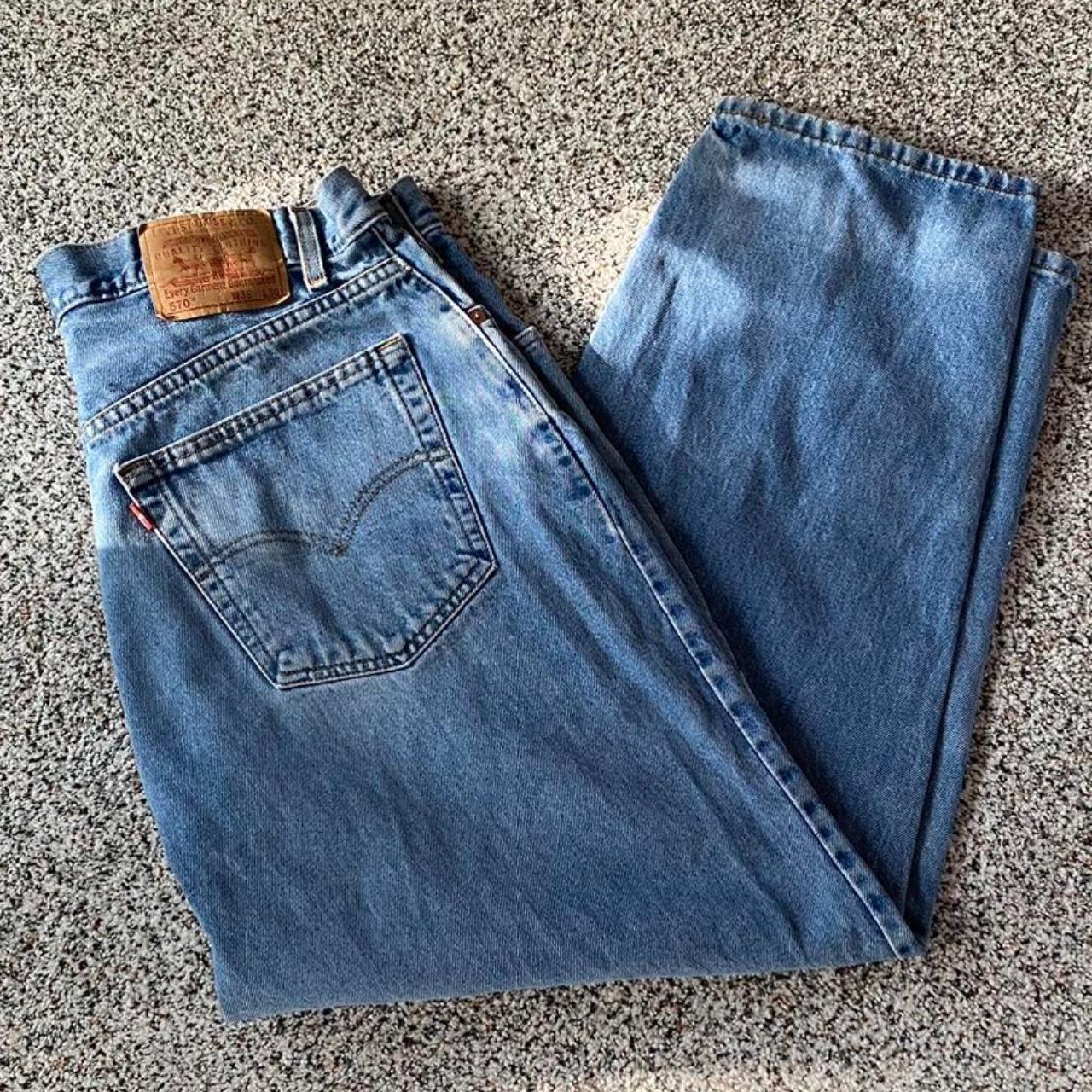 Thrifted Item: Vintage Y2K Levi Strauss Jeans with a... - Depop
