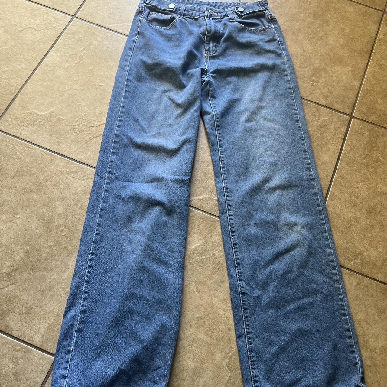 Lowrise baggy jeans SHEIN size small Depop