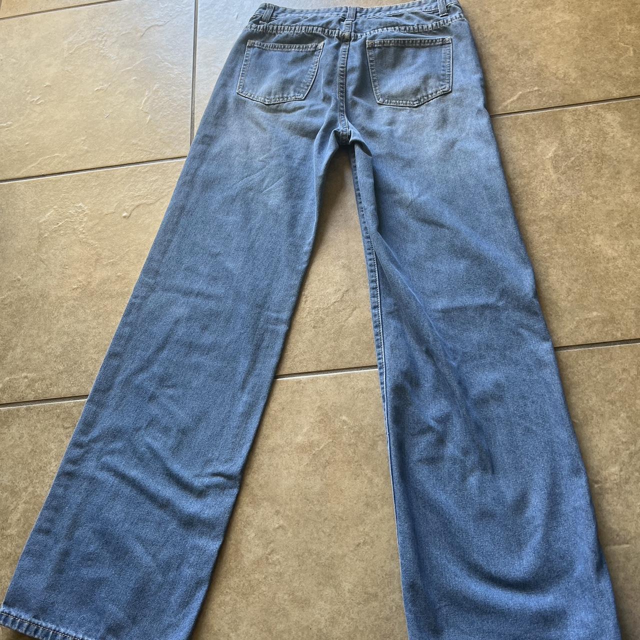 Lowrise baggy jeans SHEIN size small - Depop