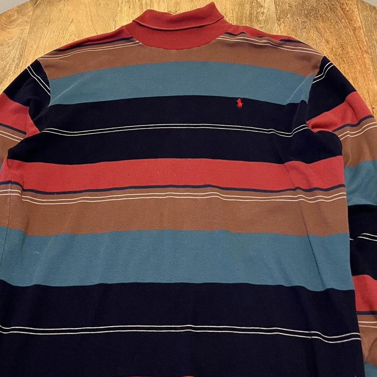 Vintage Stripped Ralph Lauren Turtleneck - Depop