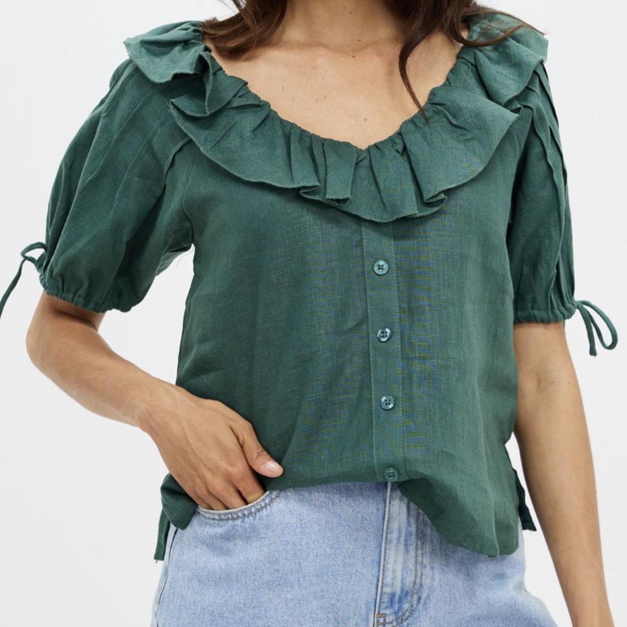 Women's Green Blouse Depop