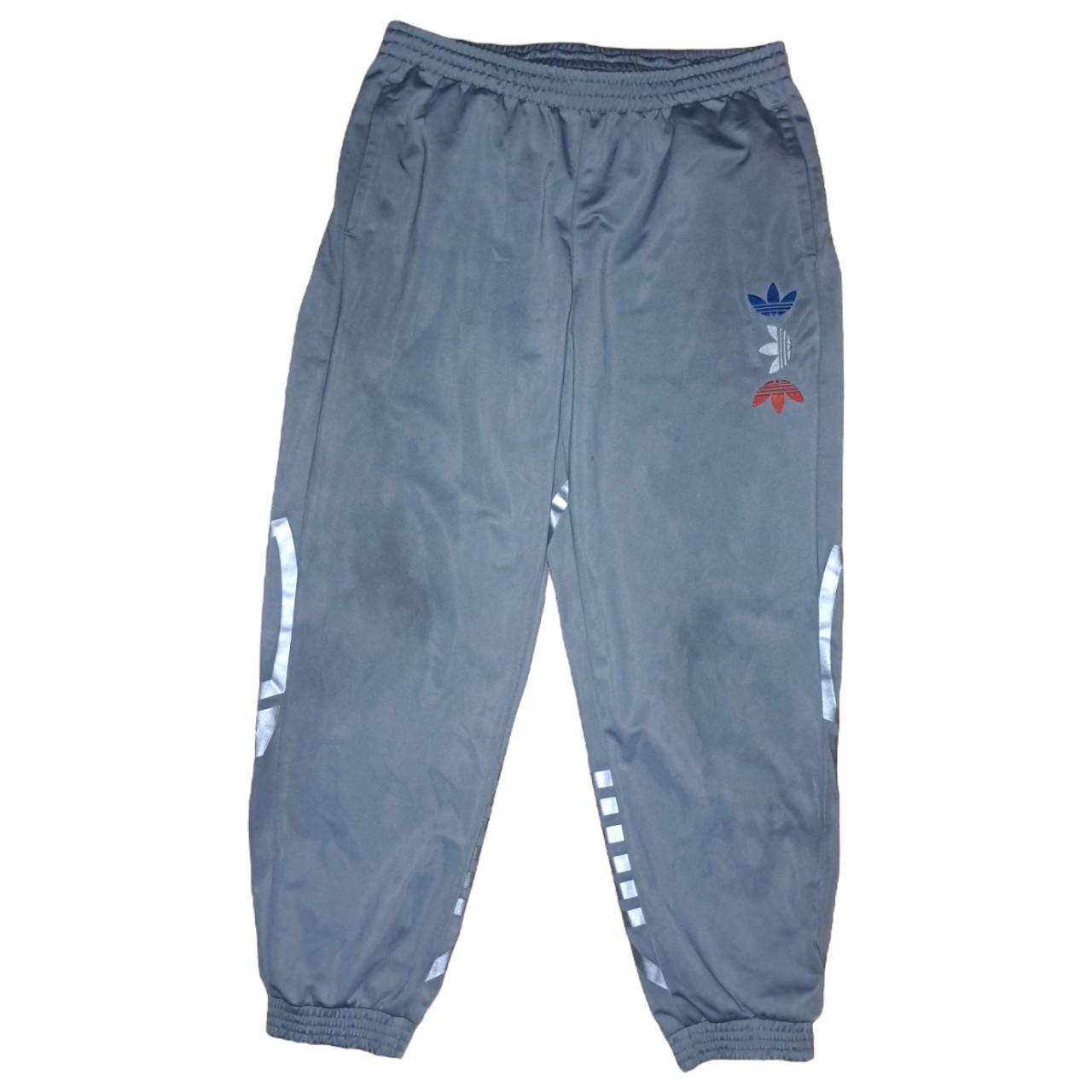 Adidas joggers grey adidas joggers, with white... Depop