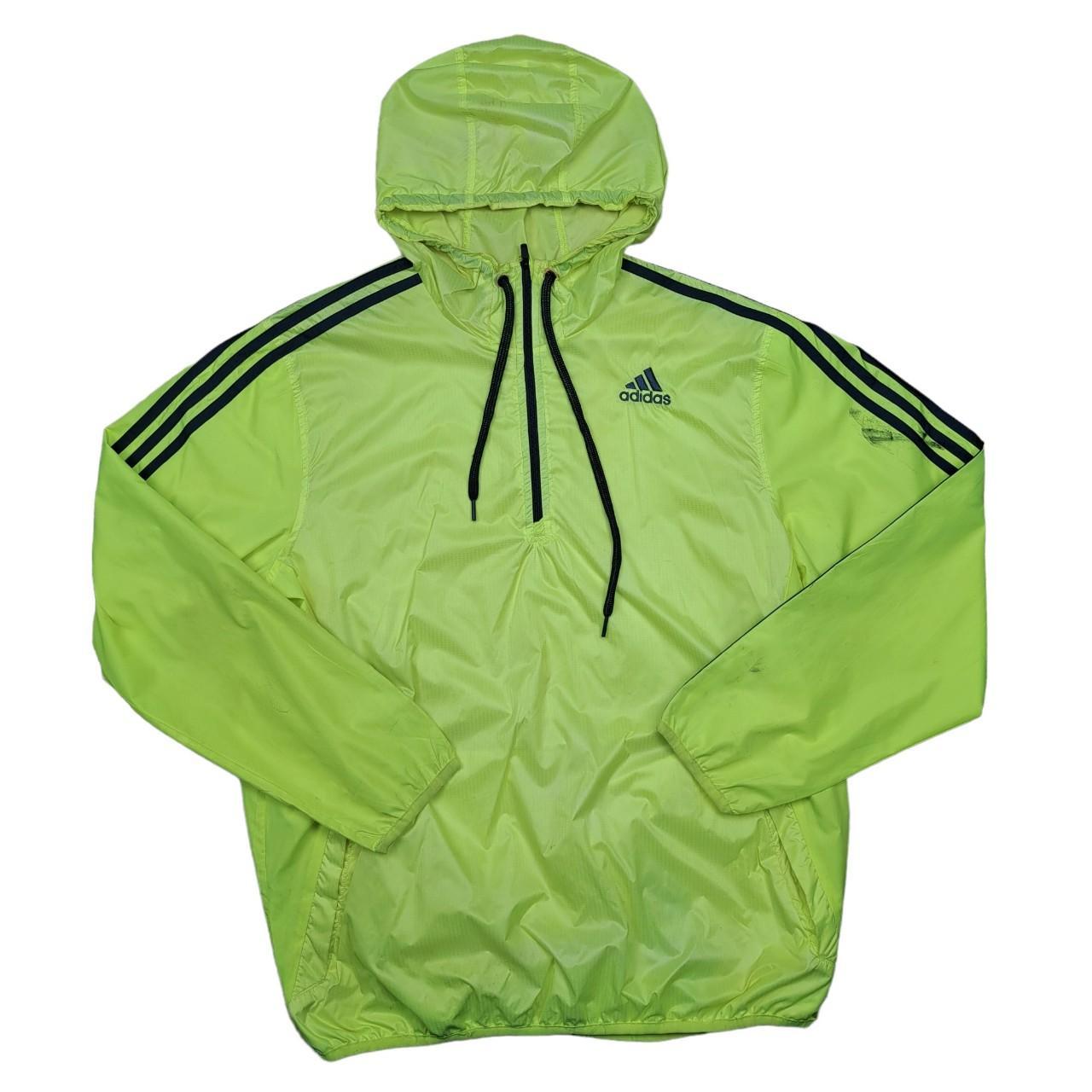 Adidas Rain Jacket. Vibrant neon yellow Adidas