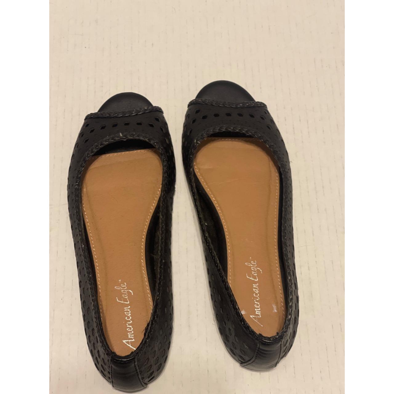 American Eagle Women Ballet Flats Black Shoes Faux. Depop