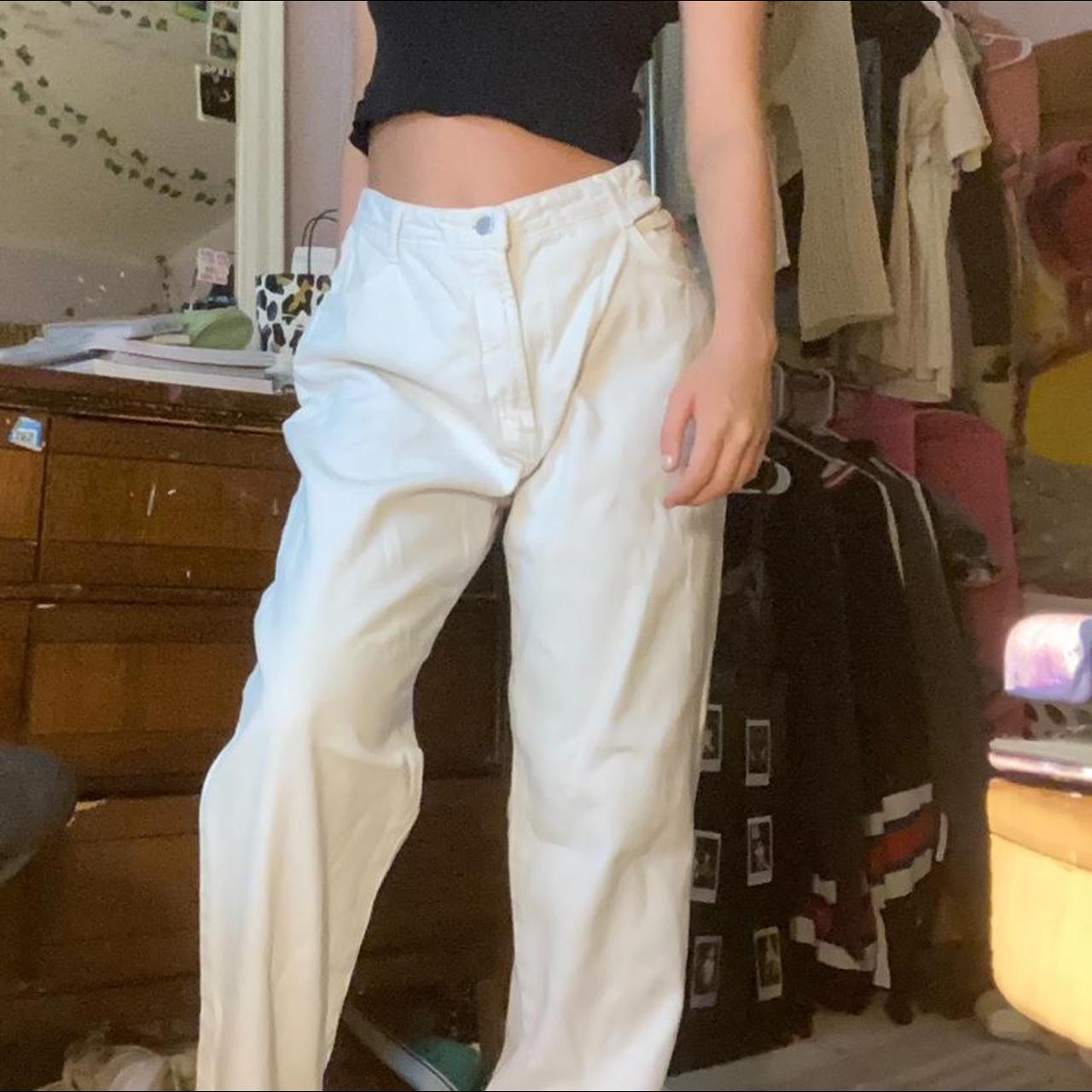 bongo white jeans pants and shorts are buy one... - Depop