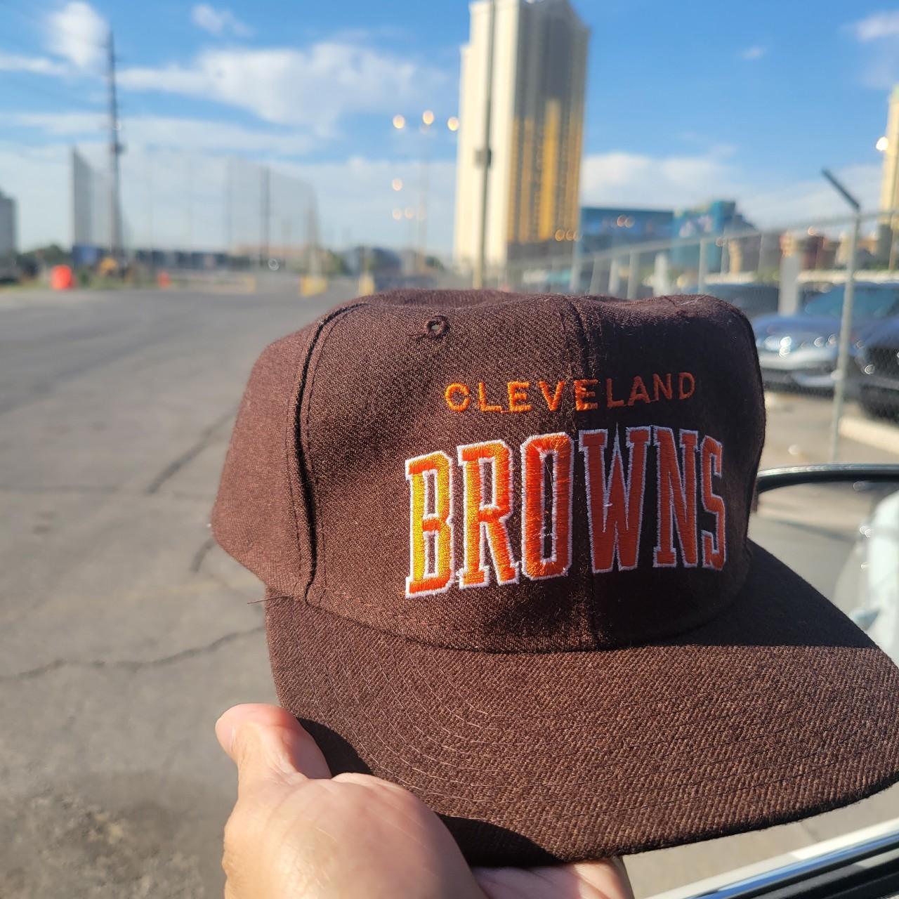 Vintage 90s Cleveland Browns Corduroy Snapback Hat