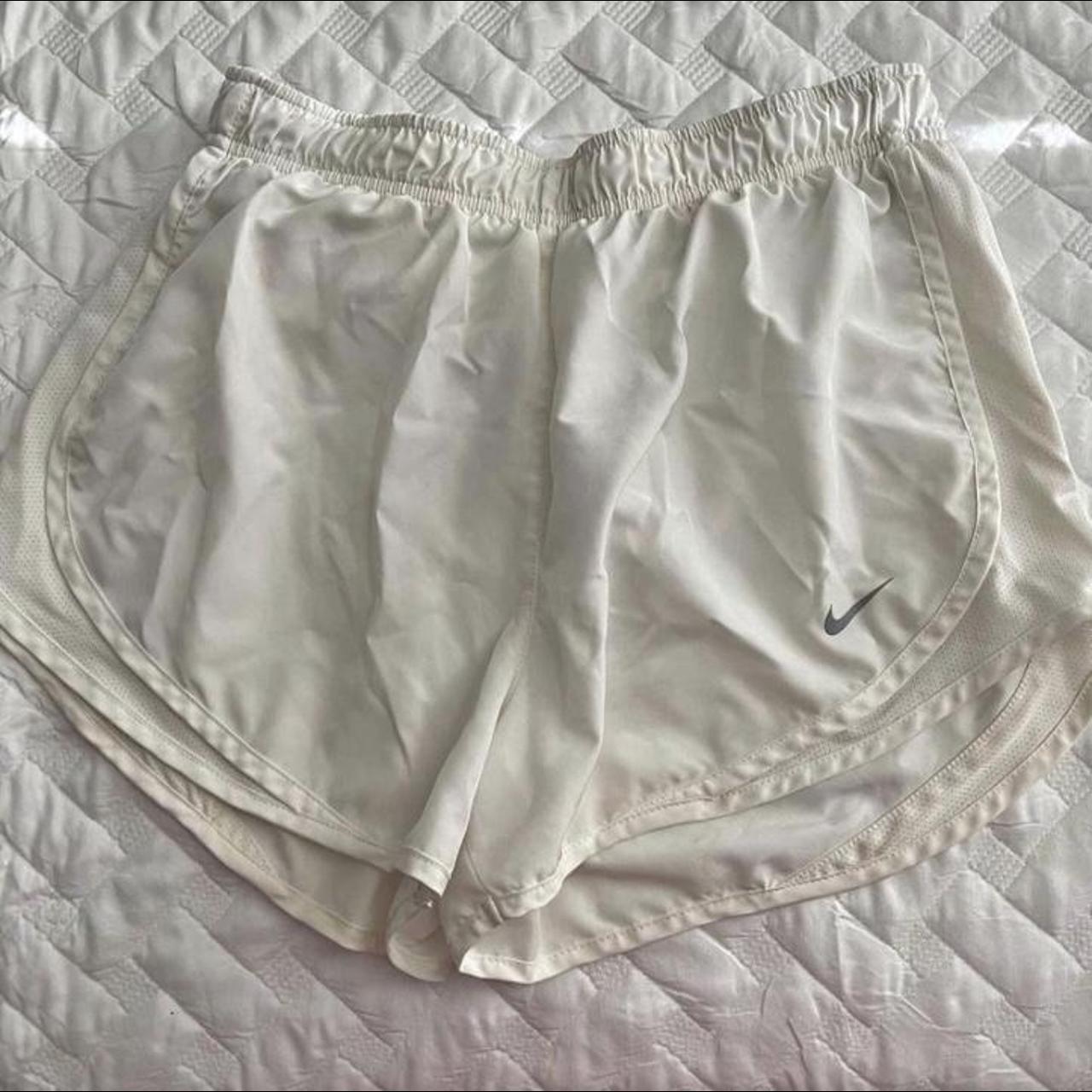 white nike shorts - Depop