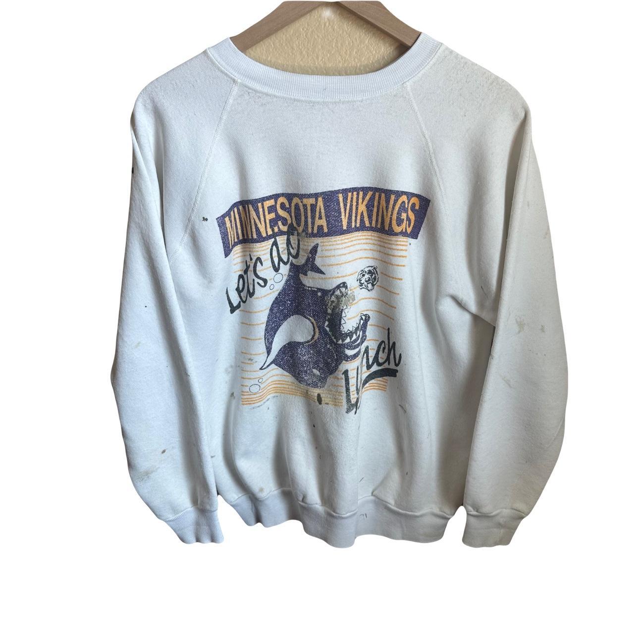 Vintage Minnesota Vikings Pullover Sweatshirt Size - Depop