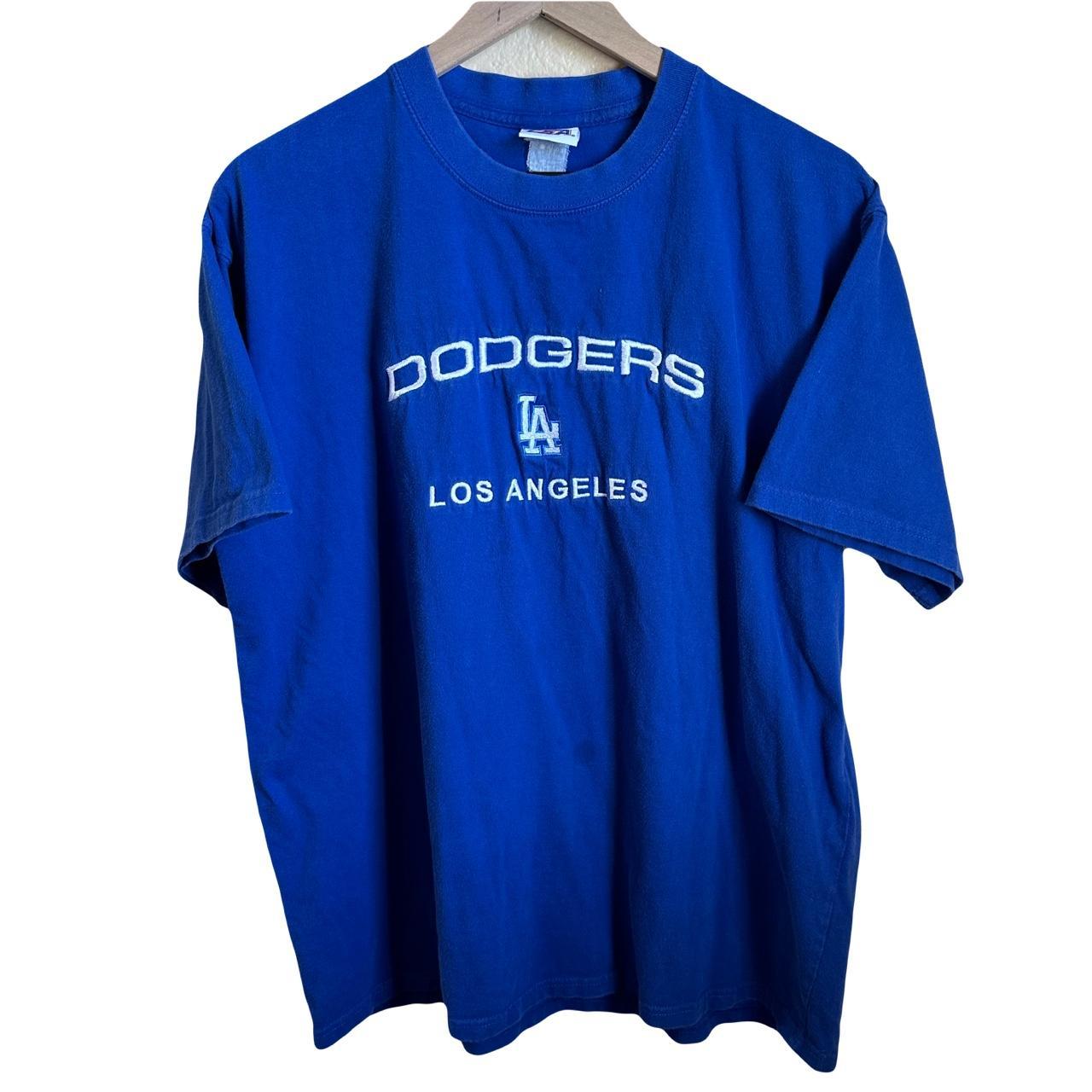 Small tan vintage dodgers tee shirt - Depop