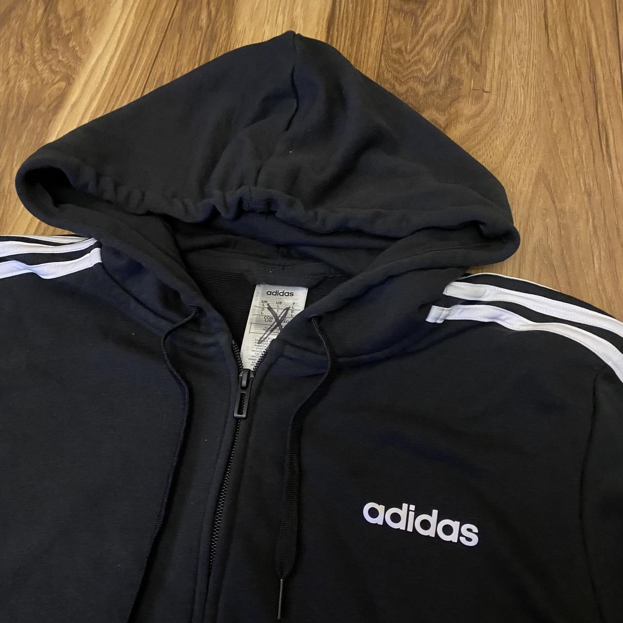 Adidas Zip Up Hoodie Size Large - Depop