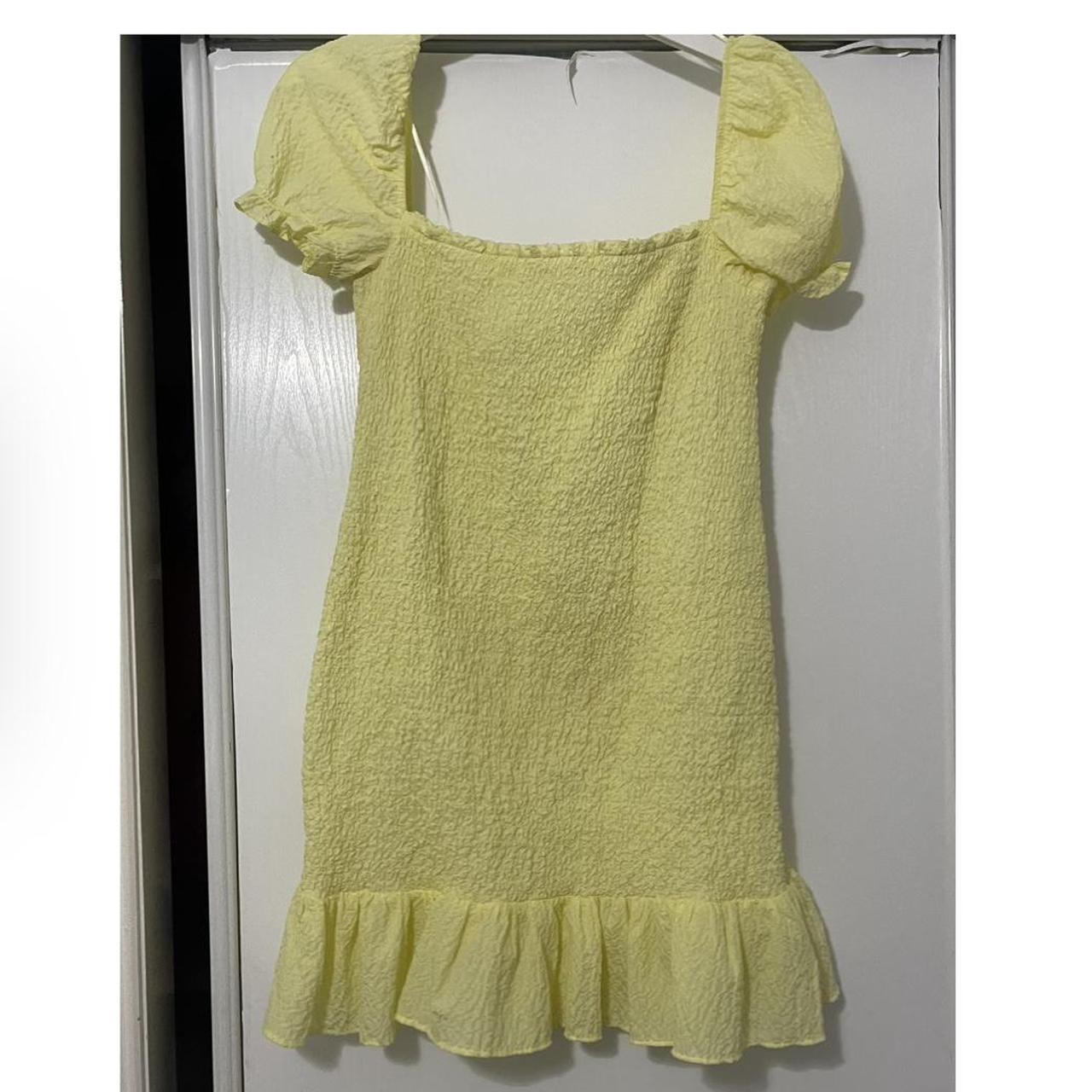 Yellow Zara summer dress zara. lemon summer dress Depop