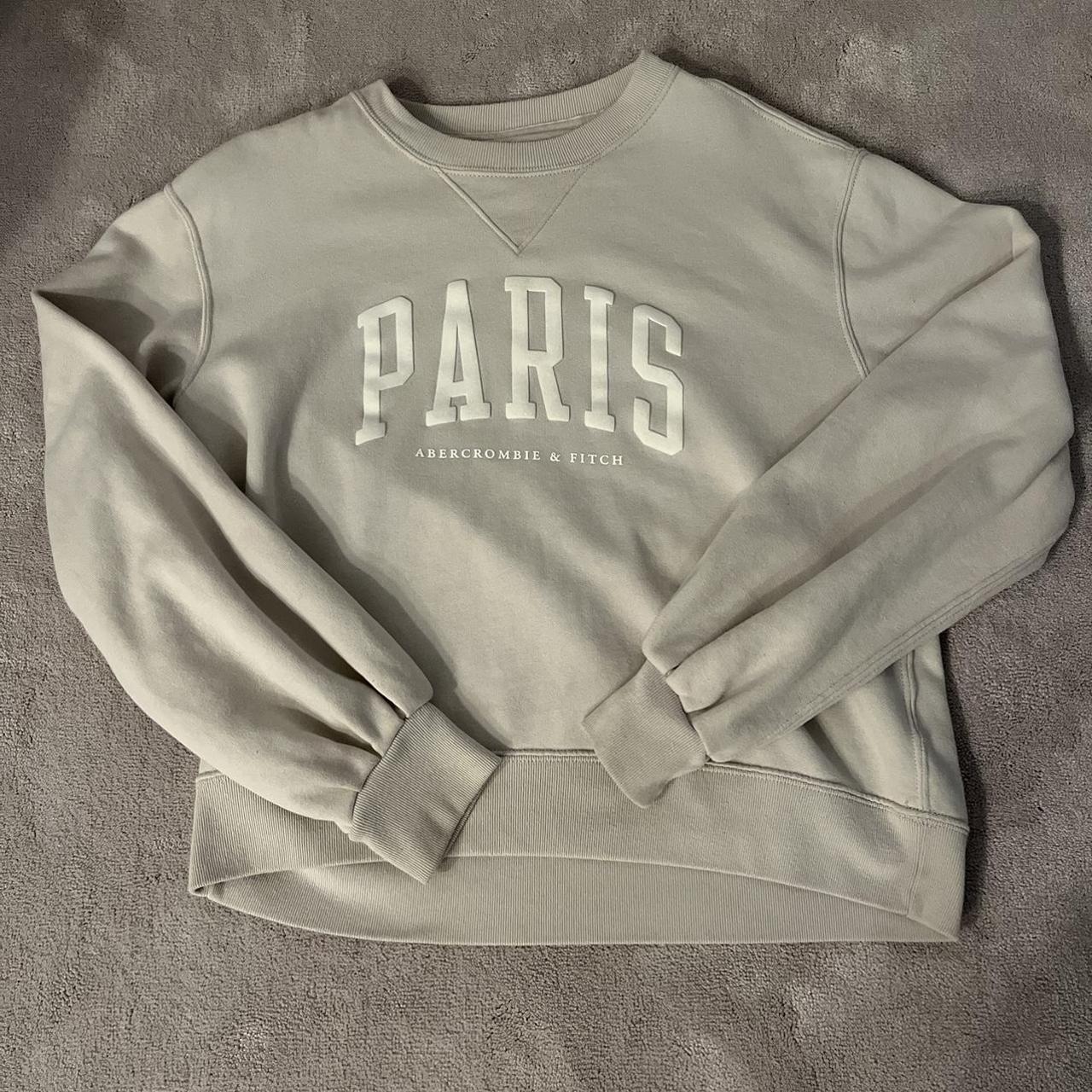 Abercrombie & Fitch Women's Cream Sweatshirt | Depop