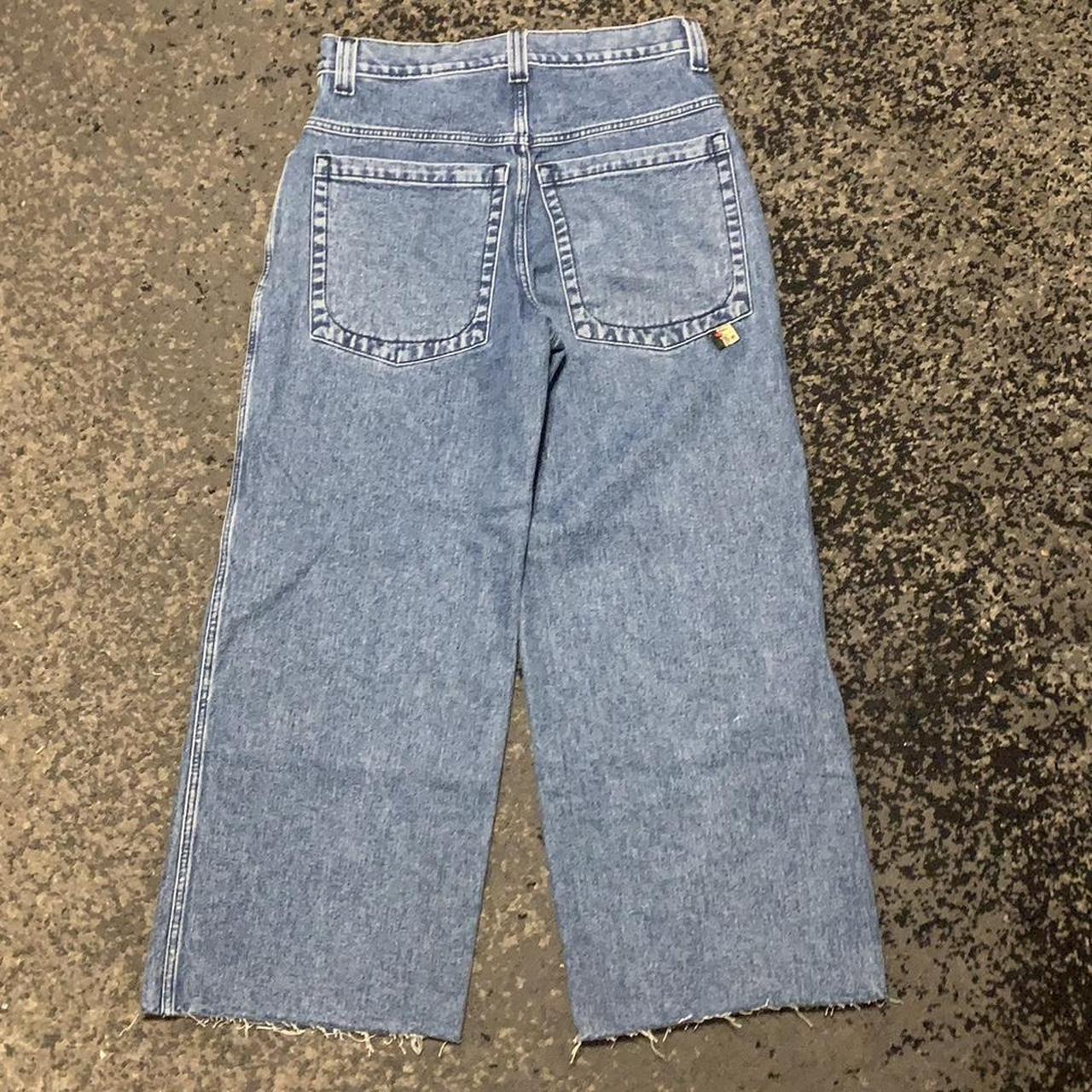 Vintage 90s Huge Baggy Roadkill Stripe JNCO Jeans... - Depop