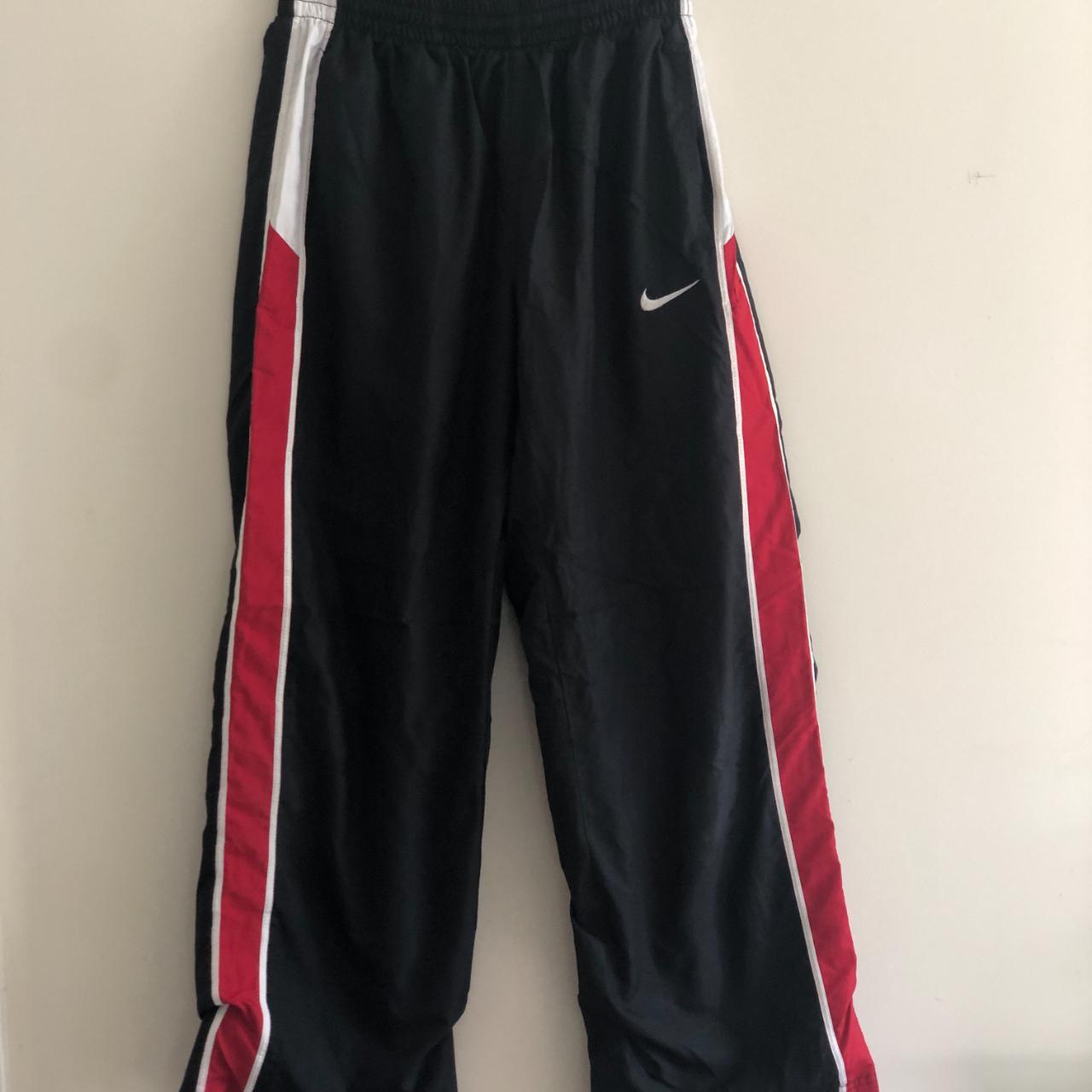 Youth Boys Kids Nike Track Pants Black Red White... - Depop