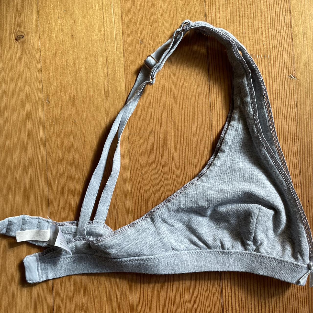Eberjey Women's Black and Grey Bra Depop