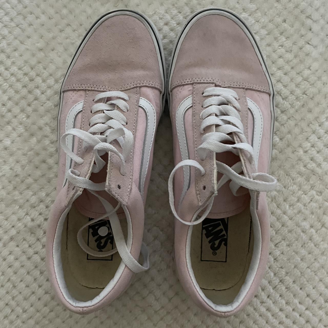 Womens Pink Old School Vans! Very gently used. It... - Depop